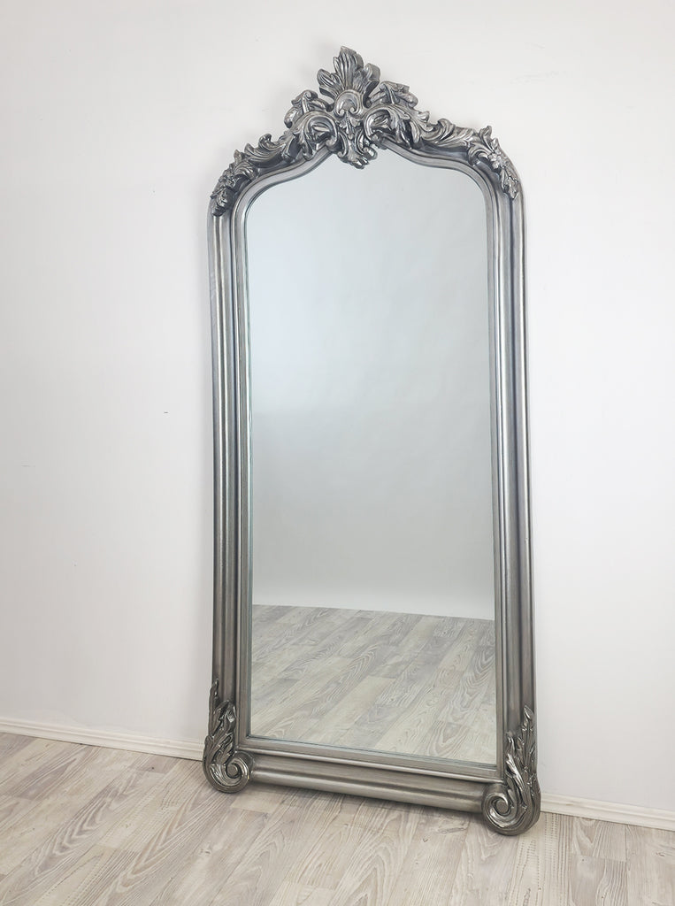 LUX Arch French Provincial Ornate Mirror - Antique Silver 3