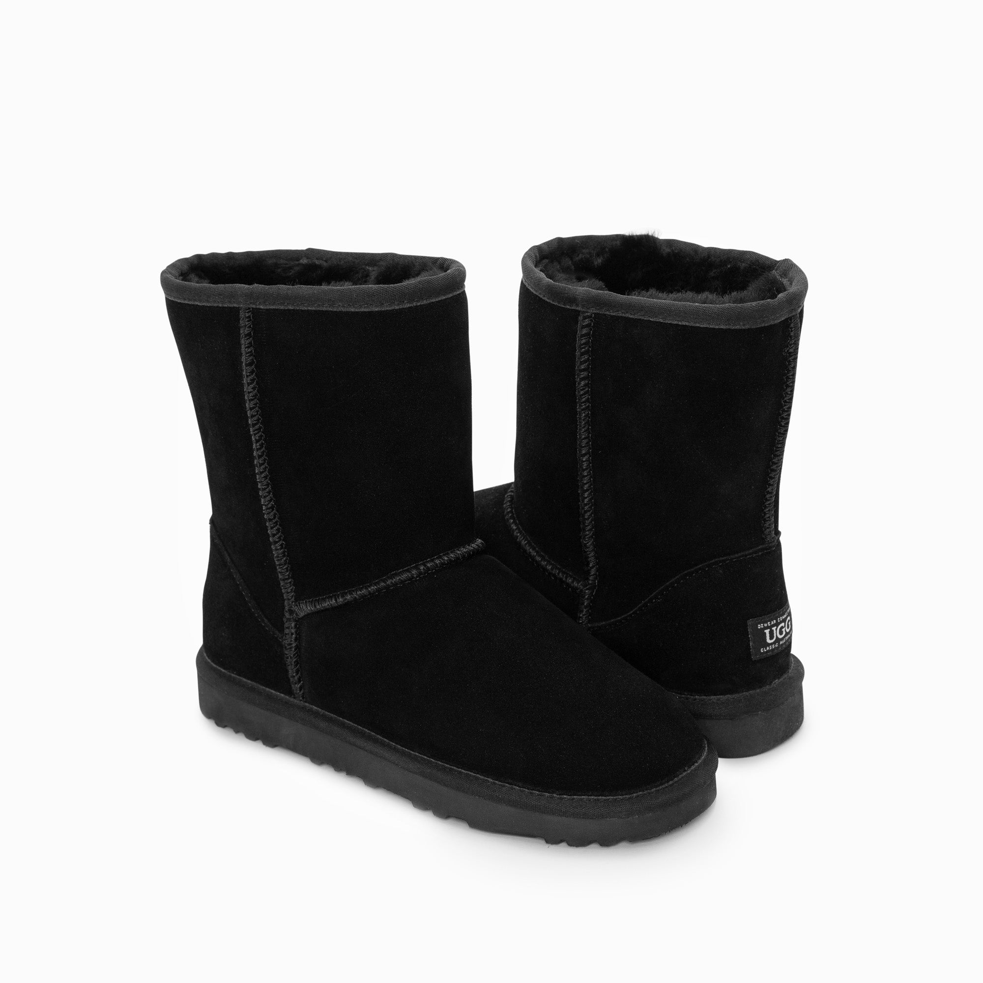 Ugg Boots Genuine Australian Sheepskin Unisex Short Classic Suede (Black, EU36) 6