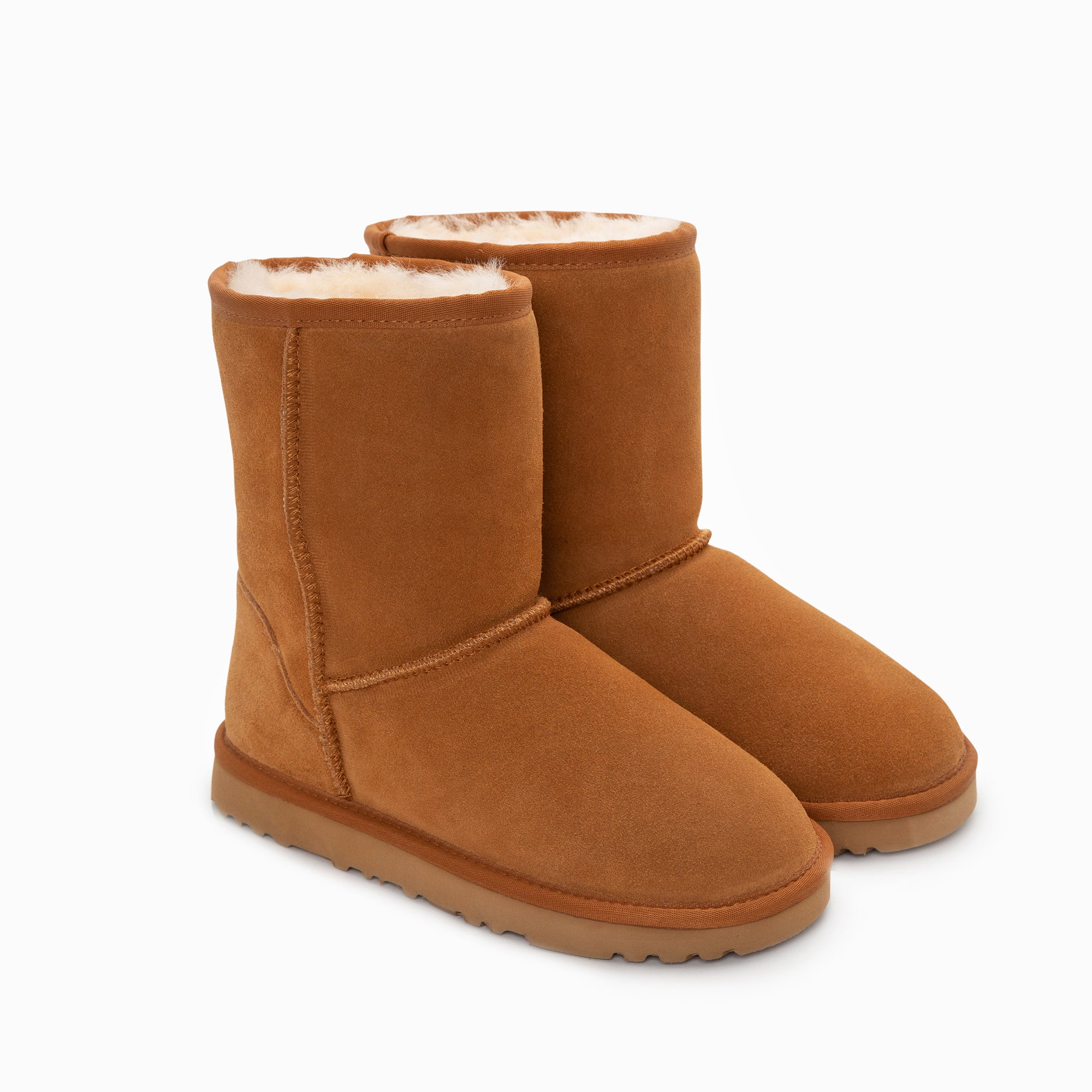 Ugg Boots Genuine Australian Sheepskin Unisex Short Classic Suede (Chestnut, EU37) 5