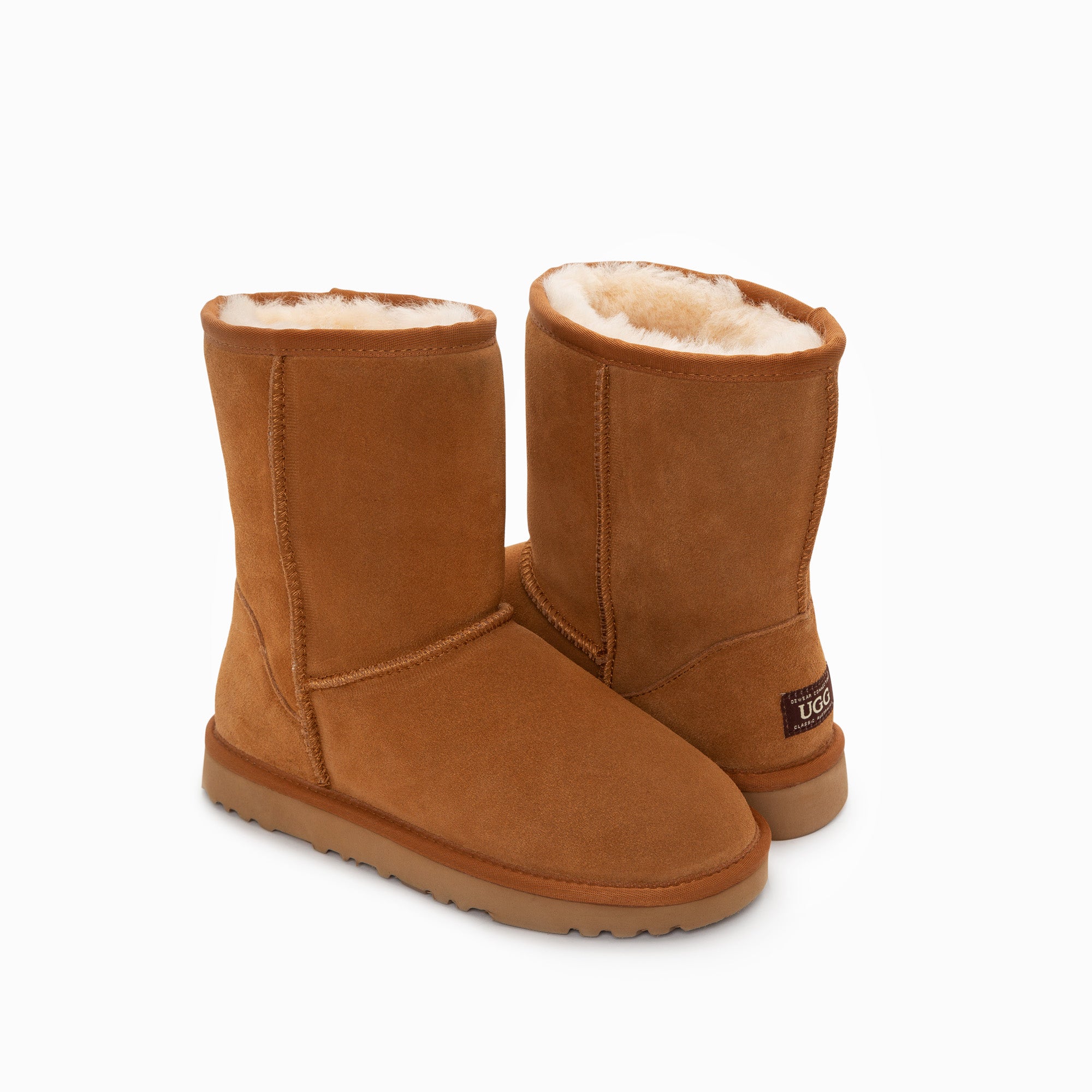 Ugg Boots Genuine Australian Sheepskin Unisex Short Classic Suede (Chestnut, EU37) 6