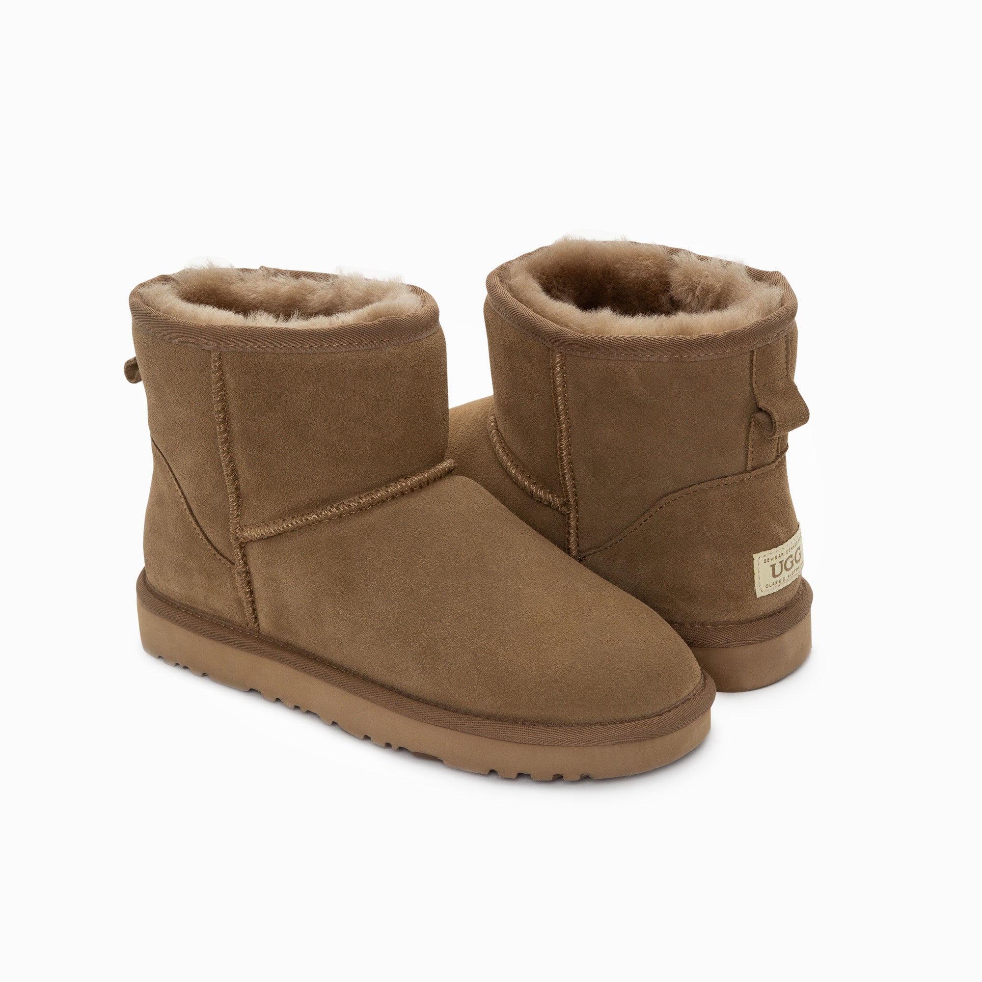 Ugg Boots Genuine Australian Sheepskin Unisex Mini Classic Suede (Olive, EU43) 7