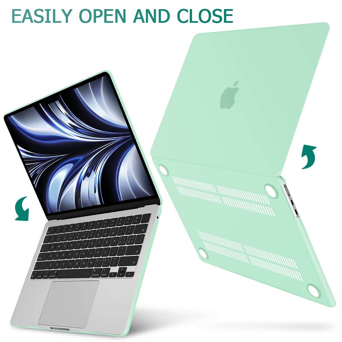 15 inch Air 2023 MacBook Air Matte Case  A2941 M2 Chip Hard Shell Case Keyboard Cover Green 5