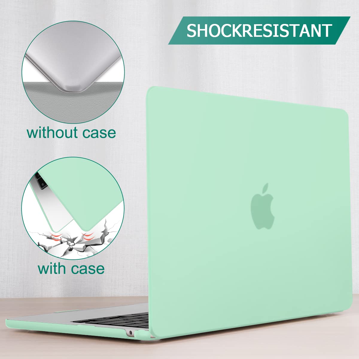 15 inch Air 2023 MacBook Air Matte Case  A2941 M2 Chip Hard Shell Case Keyboard Cover Green 6