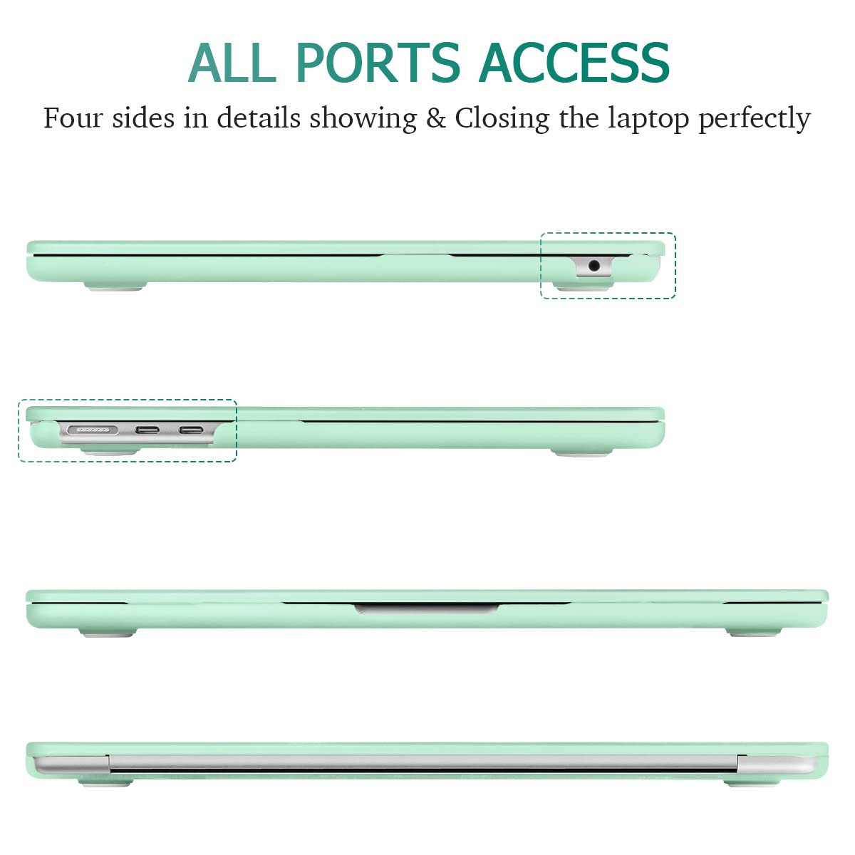 15 inch Air 2023 MacBook Air Matte Case  A2941 M2 Chip Hard Shell Case Keyboard Cover Green 7