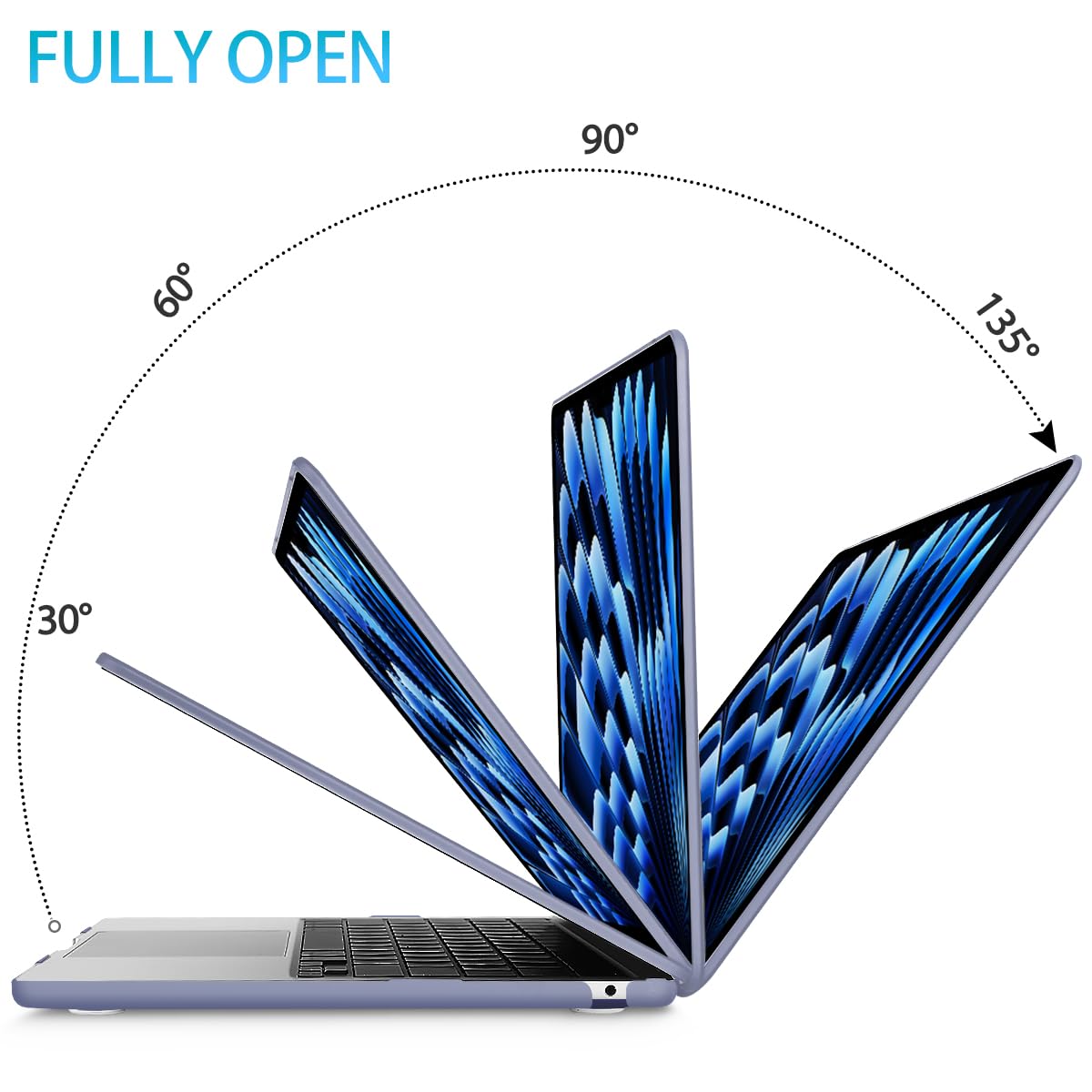 15 inch Air 2023 MacBook Air Matte Case  A2941 M2 Chip Hard Shell Case Keyboard Cover 4