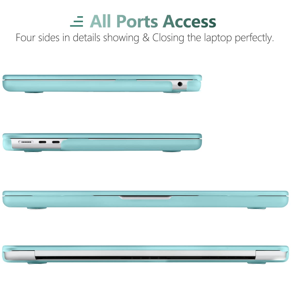 15 inch Air 2023 MacBook Air Matte Case  A2941 M2 Chip Hard Shell Case Keyboard Cover Sky Blue 6