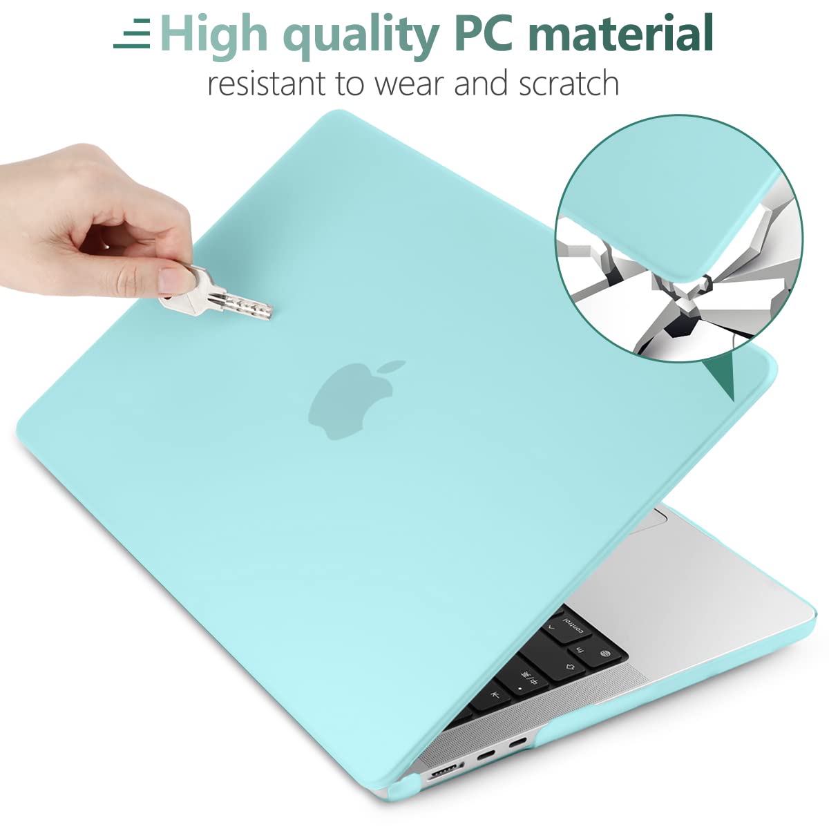 15 inch Air 2023 MacBook Air Matte Case  A2941 M2 Chip Hard Shell Case Keyboard Cover Sky Blue 7