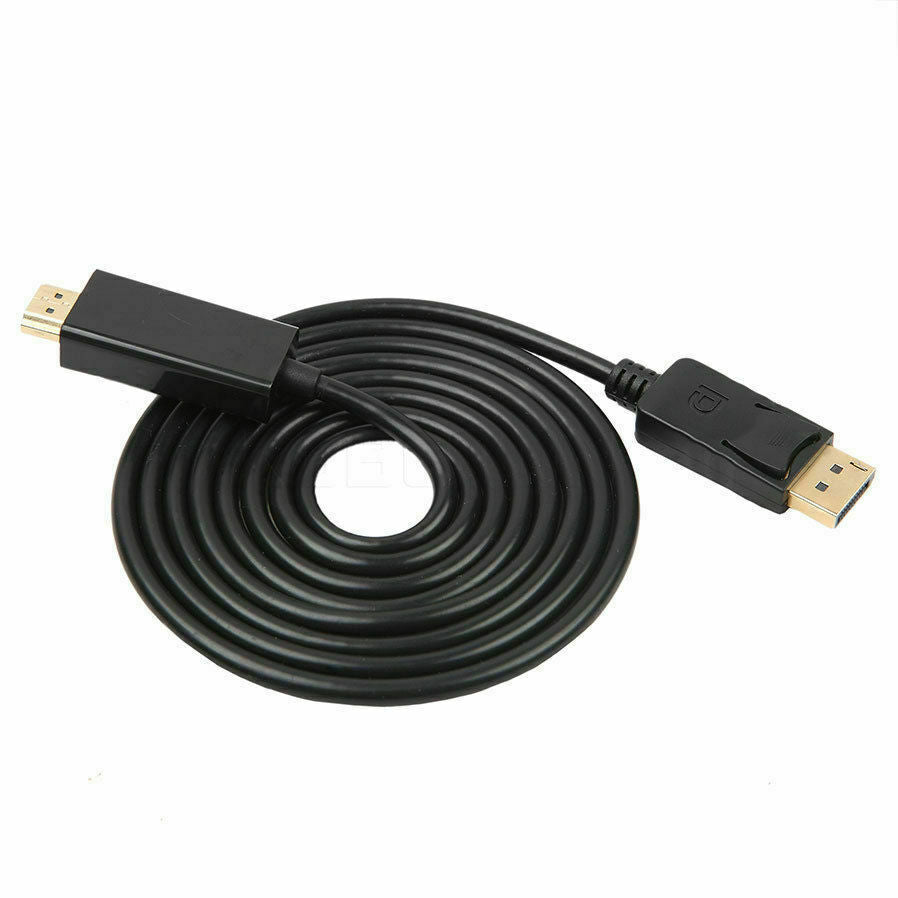 1.8m DisplayPort Display Port DP Gold to HDMI Male Video Audio Converter Cable 3
