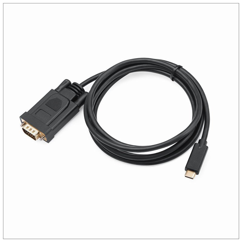 1.8M Type C USB-C Thunderbolt 3 to VGA Cable Male to Male Converter for MacBook 3