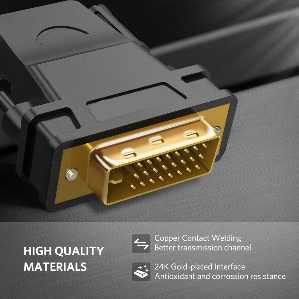 DVI-D 24+1 Male to HDMI Female Adapter Converter Gold Plated Support 1080P 6
