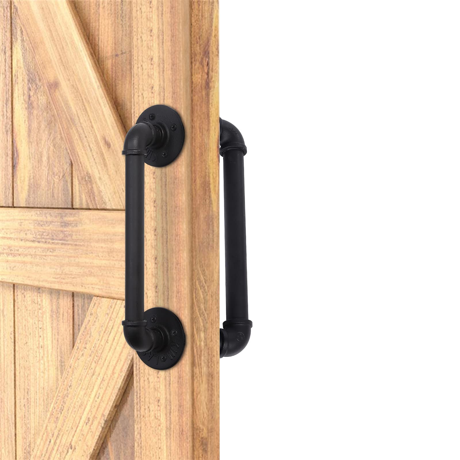 2Pcs Sliding Barn Door Handle 14 inch 36cm Industrial Pipe Door Pull Handle, Grab Bar, Towel Bar 5