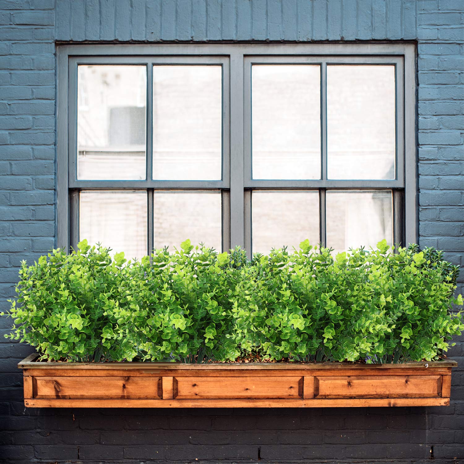 2 Pack Fake Plants Faux Artificial Eucalyptus Plants Home Garden Window Office Wedding Decoration 4