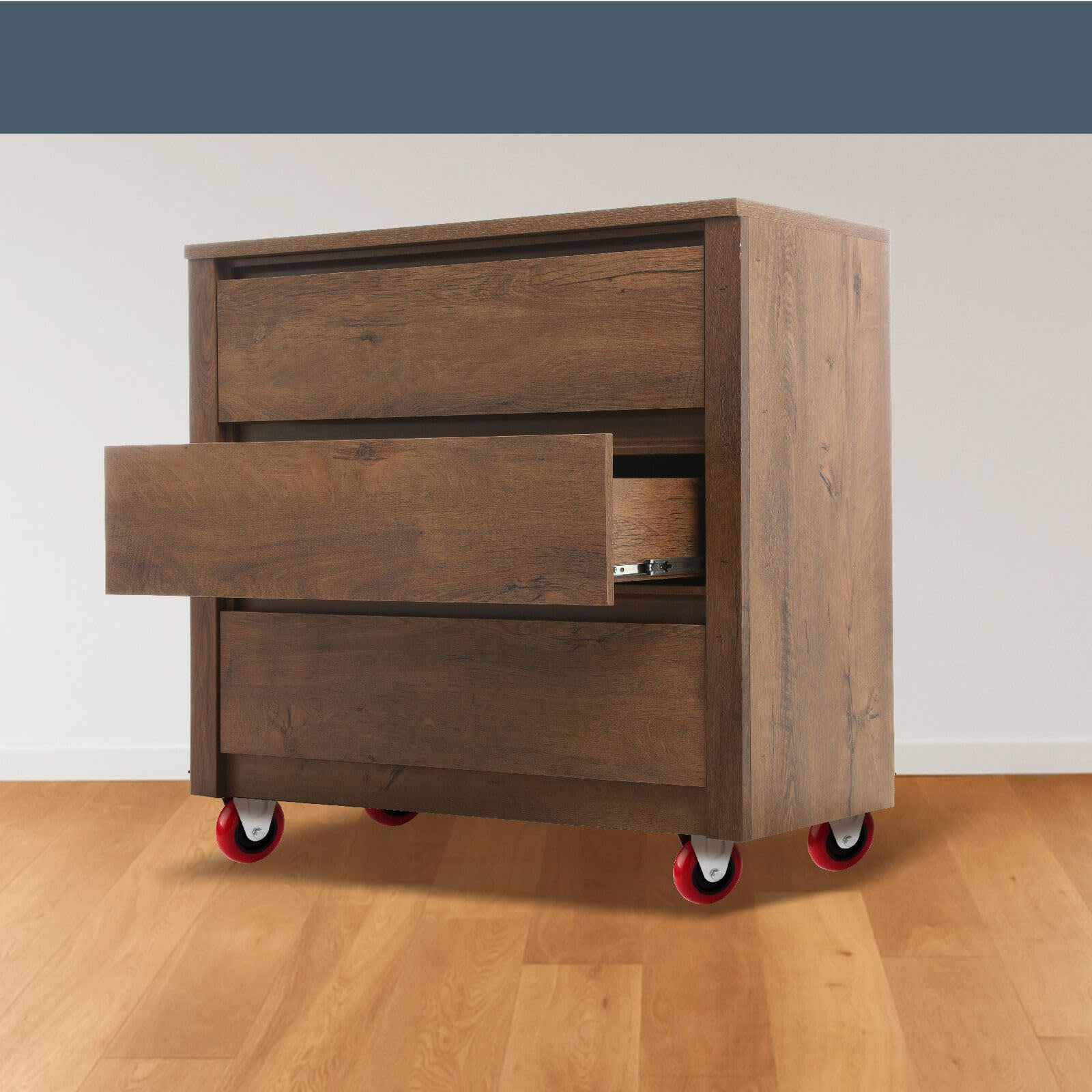 4x 3 inch Heavy Duty 2x Fixed + 2x Swivel Casters Load 300kg Castor Caster Wheels Swivel Casters with Brakes 10