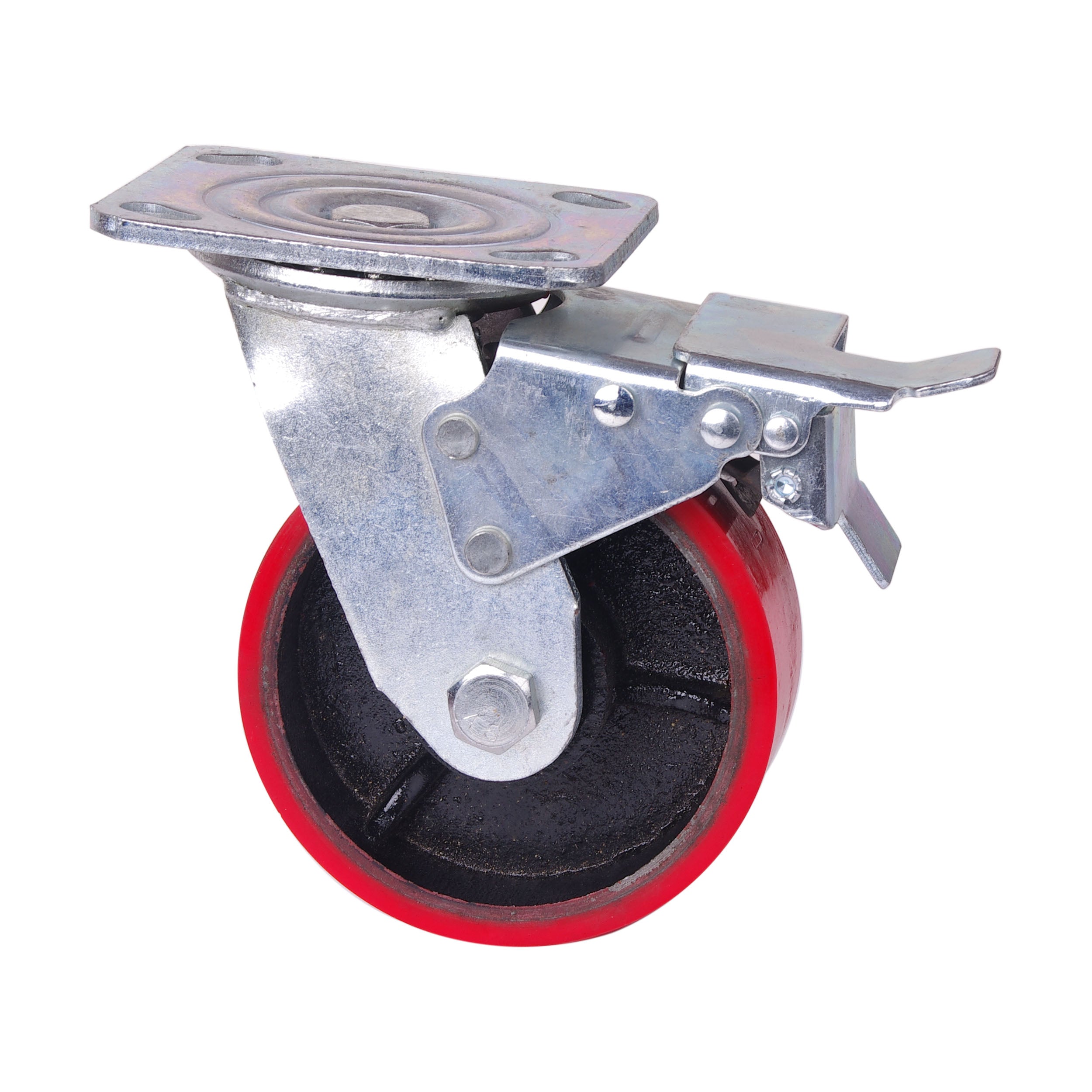 5 inch Industrial 500KG Caster Wheels Swivel with Brake Locking Casters Castor Wheels Cart Furniture Workbench 3