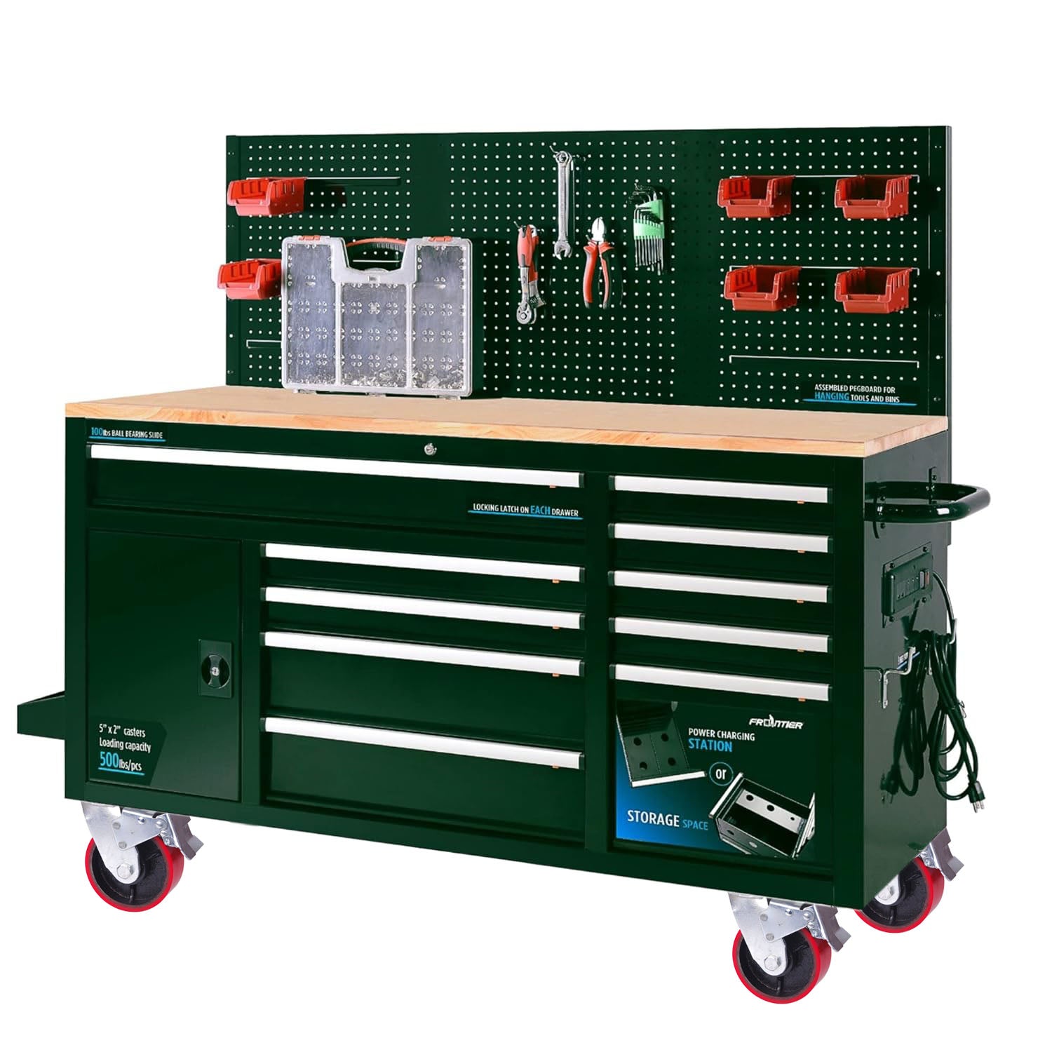 5 inch Industrial 500KG Caster Wheels Swivel with Brake Locking Casters Castor Wheels Cart Furniture Workbench 7