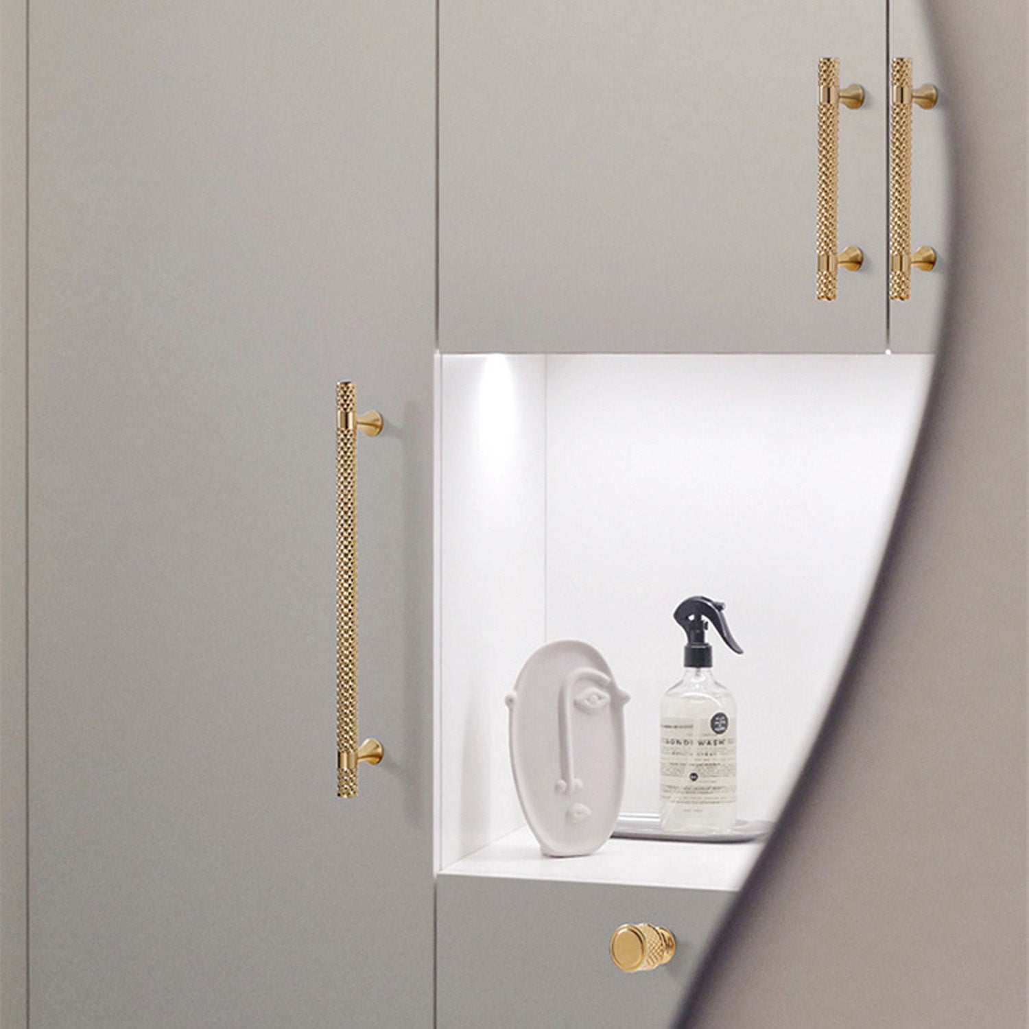 Gold Solid Zinc Kitchen Cabinet Handles Drawer Bar Handle Pull 128mm 7