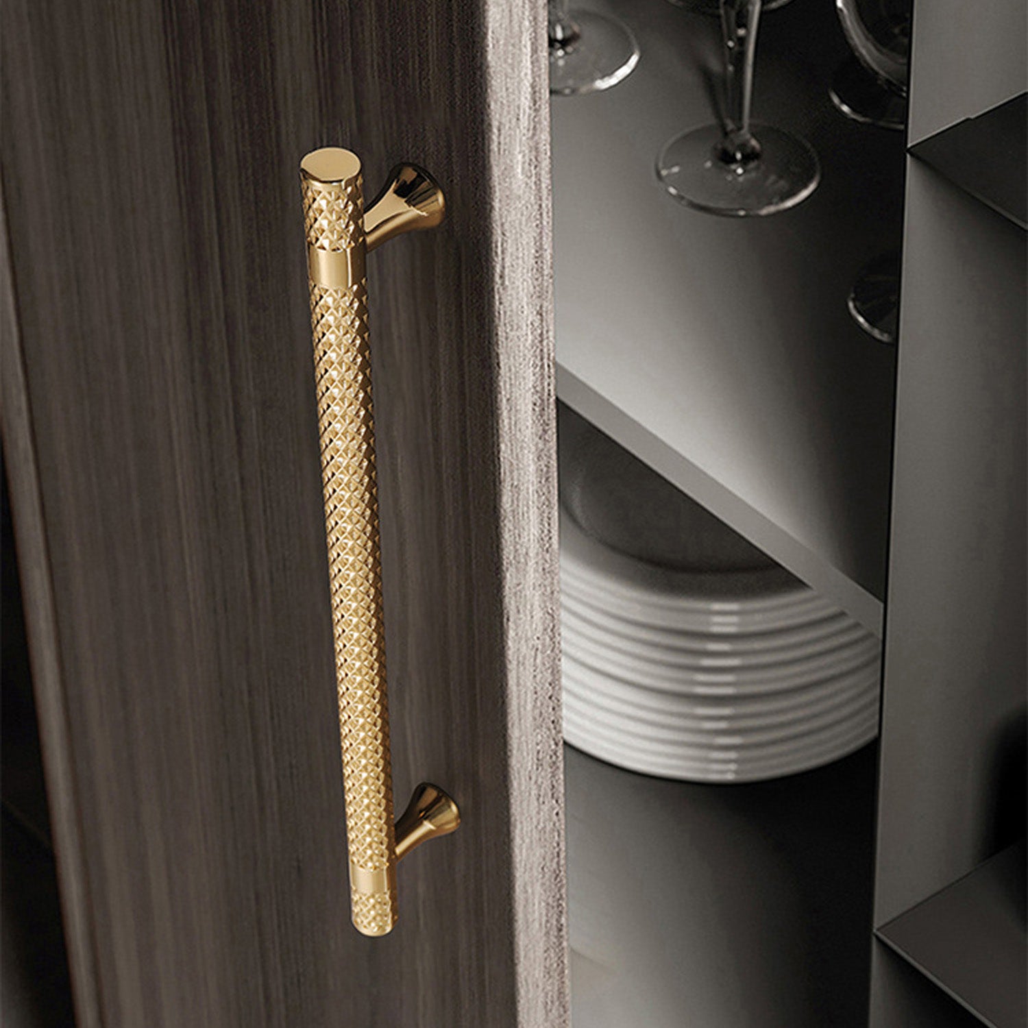 Gold Solid Zinc Kitchen Cabinet Handles Drawer Bar Handle Pull 192mm 6