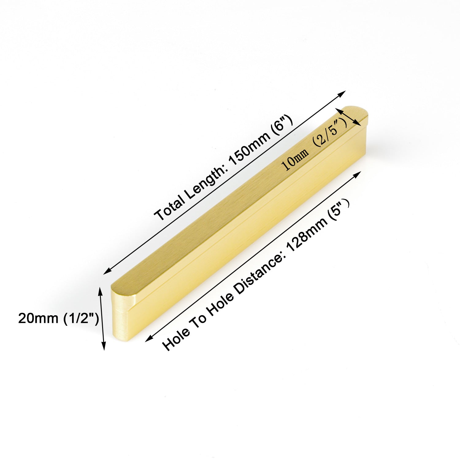 Solid Zinc Furniture Kitchen Bathroom Cabinet Handles Drawer Bar Handle Pull Knob Gold 128mm 5