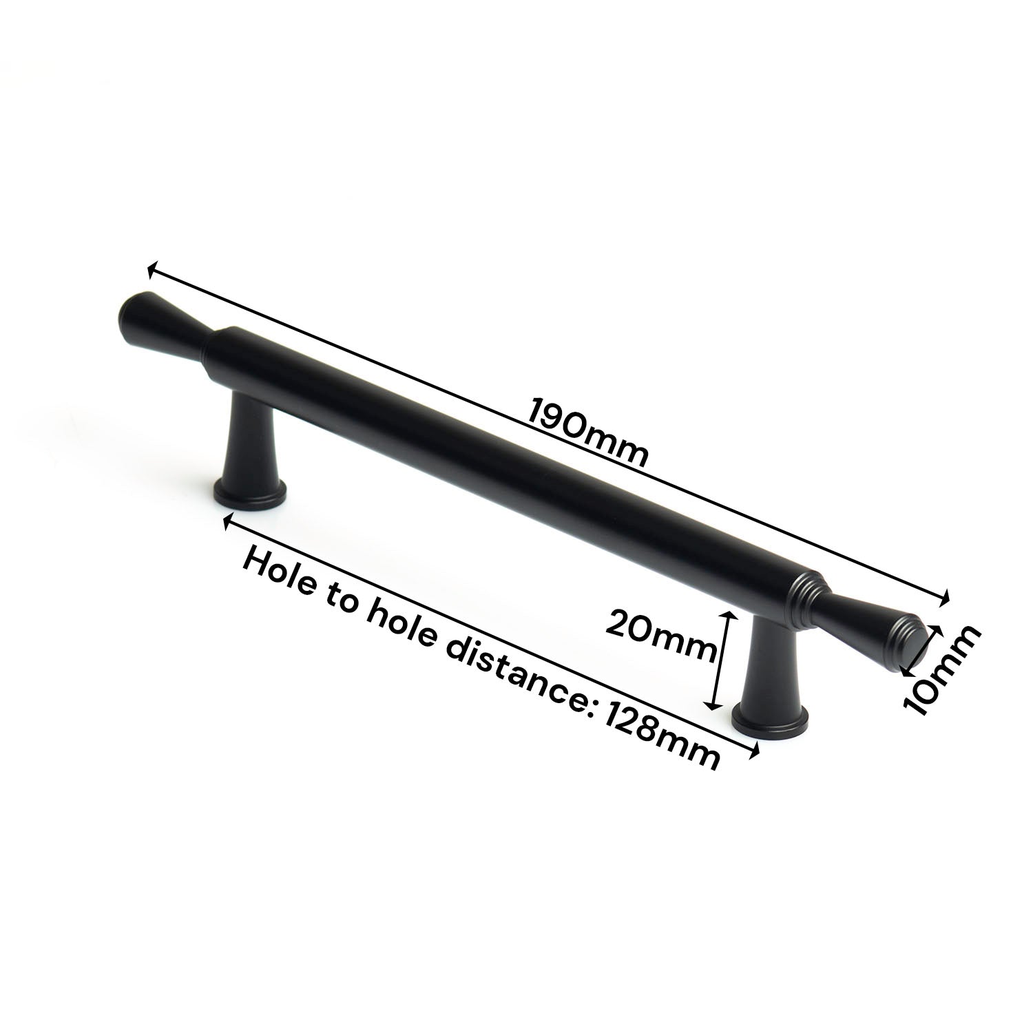 Black Zinc Kitchen Cabinet Handles Drawer Bar Handle Pull 128mm 4