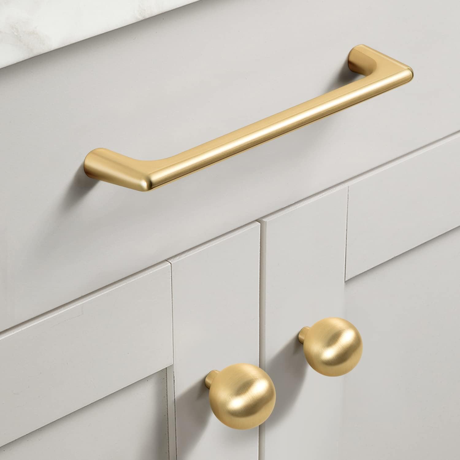 Gold Zinc Kitchen Cabinet Handles Drawer Bar Handle Pull 192mm 5
