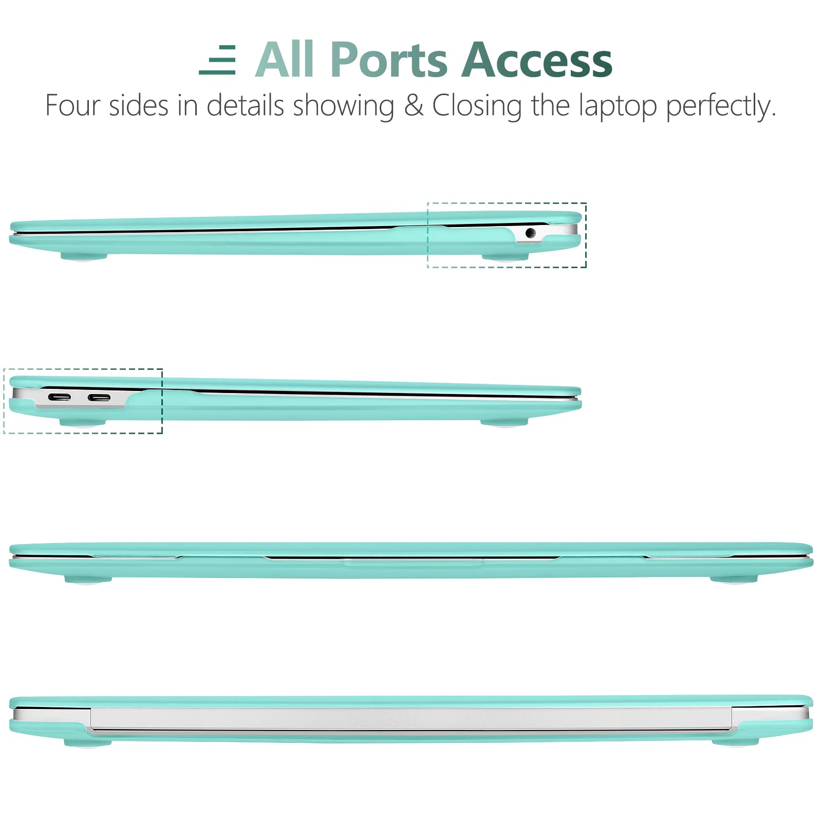 MacBook Air 13 Inch Case 2020 2019 2018, A1932, A2179, A2337 Shell Case Keyboard Cover tiffany blue 8