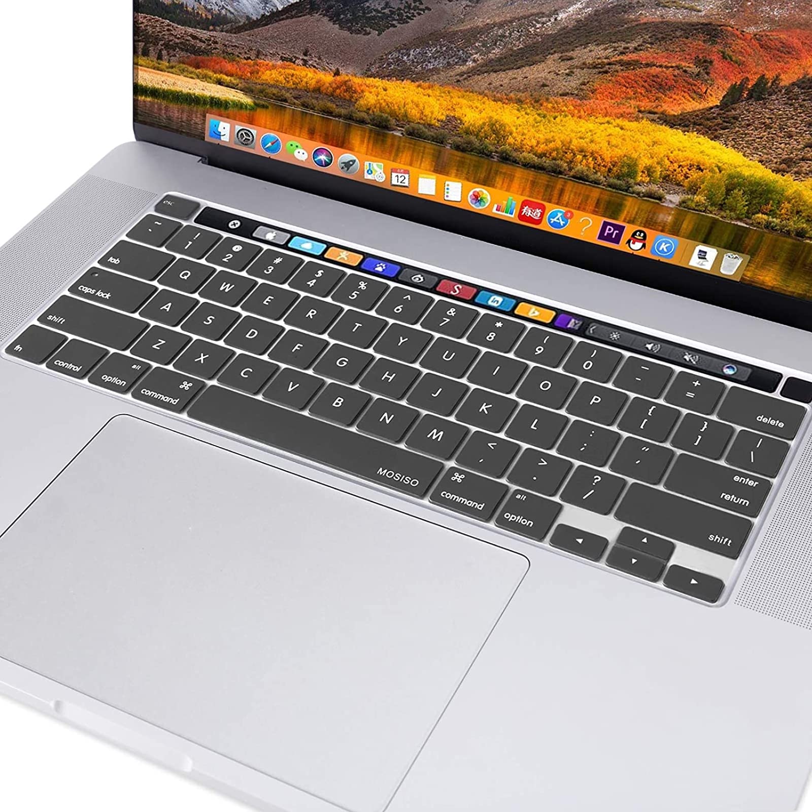 Keyboard Cover Skin For MacBook Pro 13 Pro 16 A2338 A2289 A2251 A2141 M1 M2 2020 to 2023 Grey 6