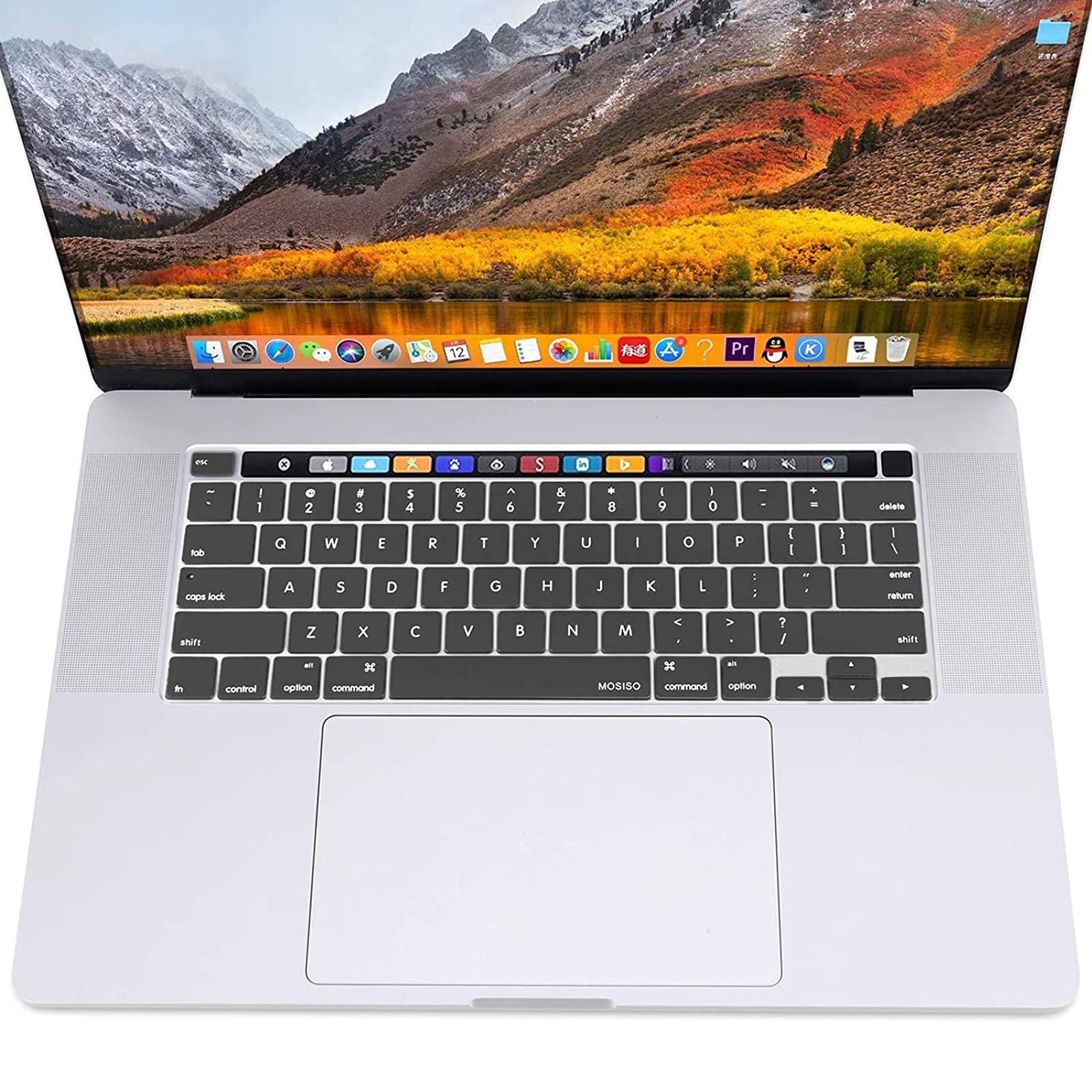 Keyboard Cover Skin For MacBook Pro 13 Pro 16 A2338 A2289 A2251 A2141 M1 M2 2020 to 2023 Grey 7