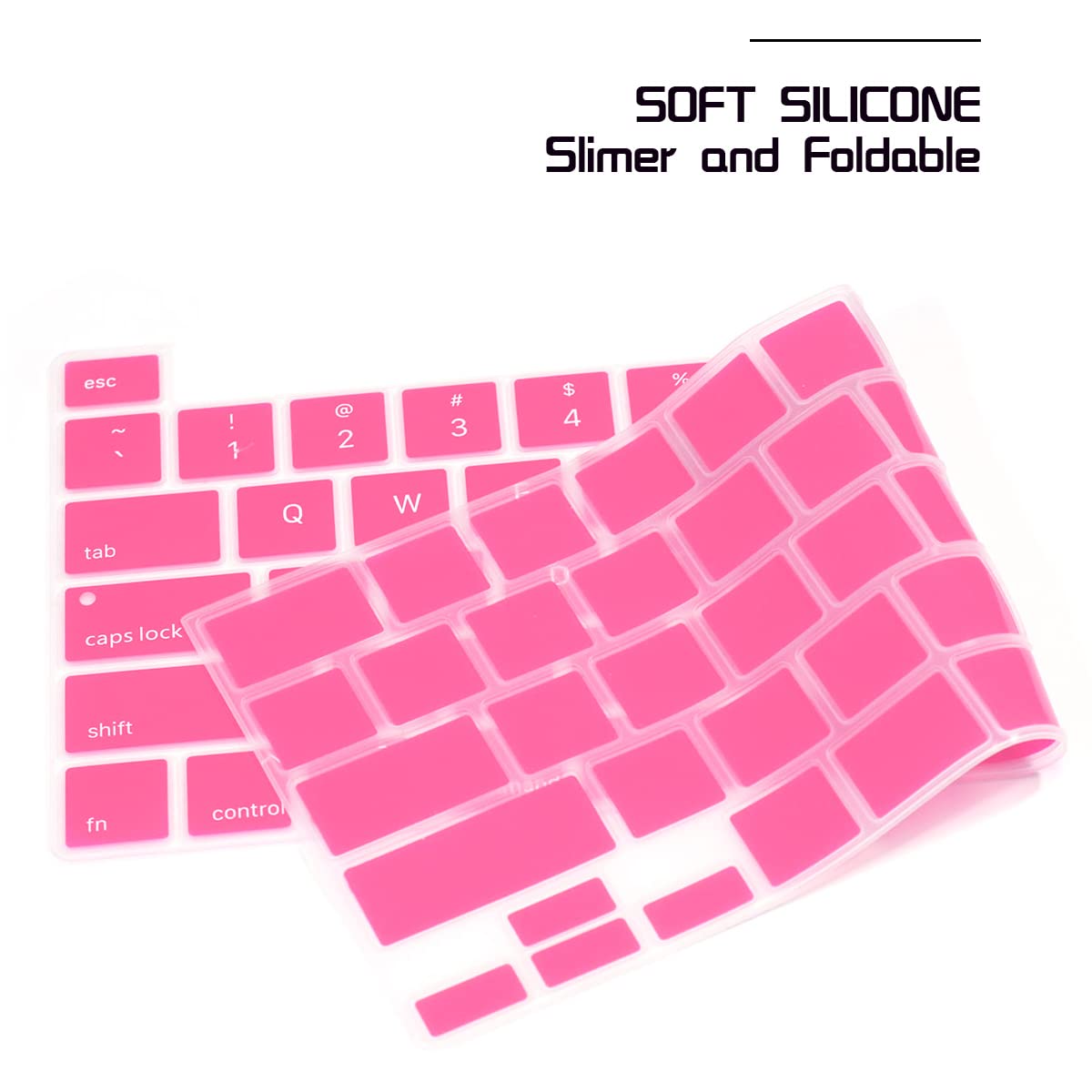 Keyboard Cover Skin For MacBook Pro 13 Pro 16 A2338 A2289 A2251 A2141 M1 M2 2020 to 2023 Hot Pink 3