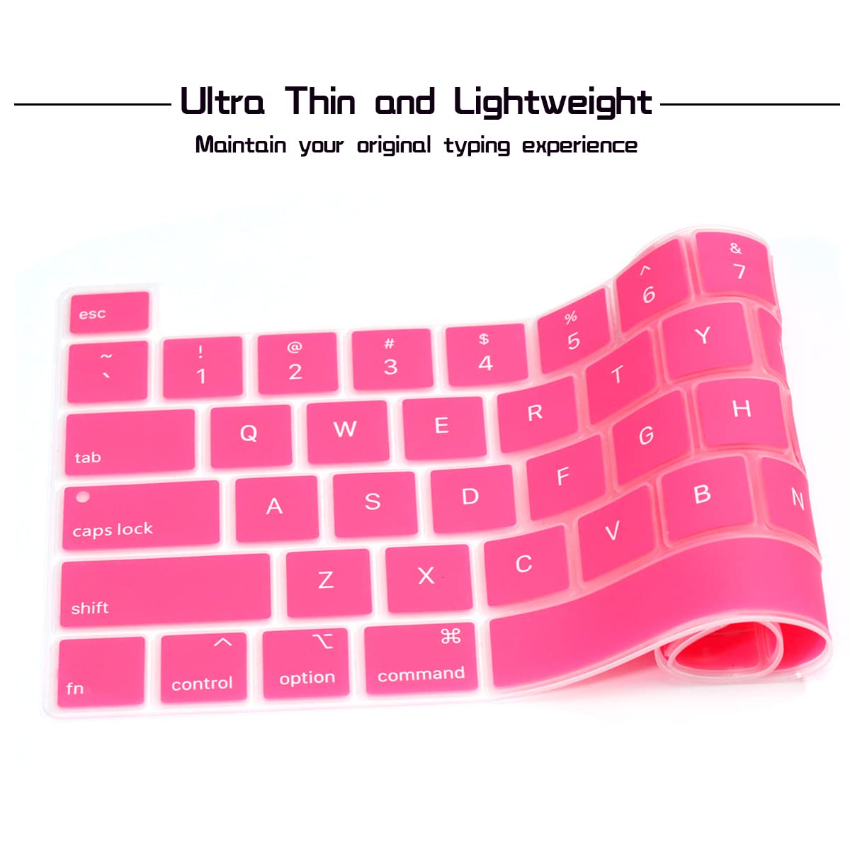 Keyboard Cover Skin For MacBook Pro 13 Pro 16 A2338 A2289 A2251 A2141 M1 M2 2020 to 2023 Hot Pink 4