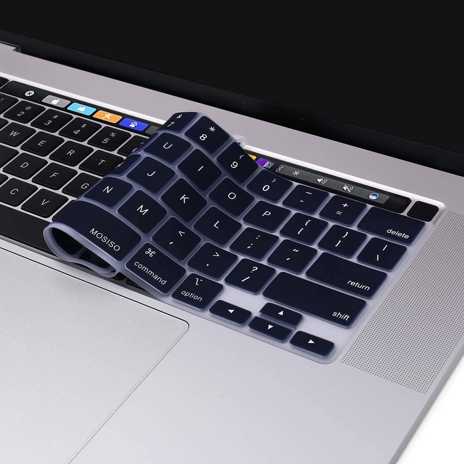 Keyboard Cover Skin For MacBook Pro 13 Pro 16 A2338 A2289 A2251 A2141 M1 M2 2020 to 2023 Navy Blue 3