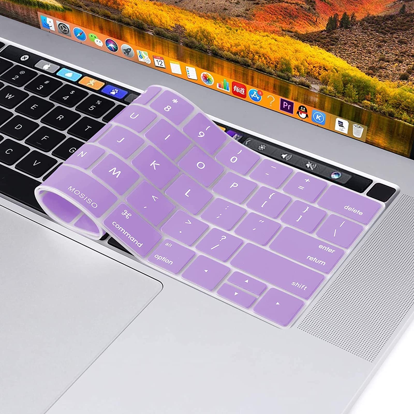 Keyboard Cover Skin For MacBook Pro 13 Pro 16 A2338 A2289 A2251 A2141 M1 M2 2020 to 2023 purple 4