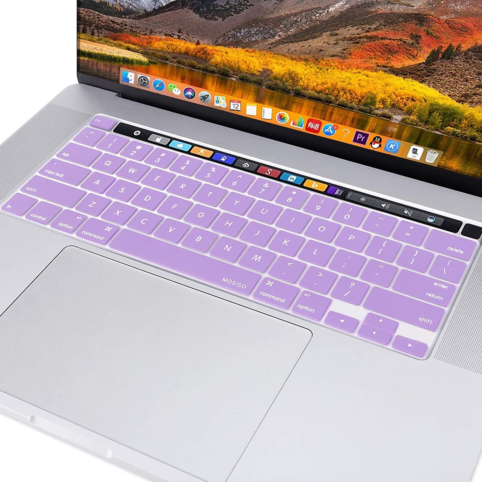 Keyboard Cover Skin For MacBook Pro 13 Pro 16 A2338 A2289 A2251 A2141 M1 M2 2020 to 2023 purple 6