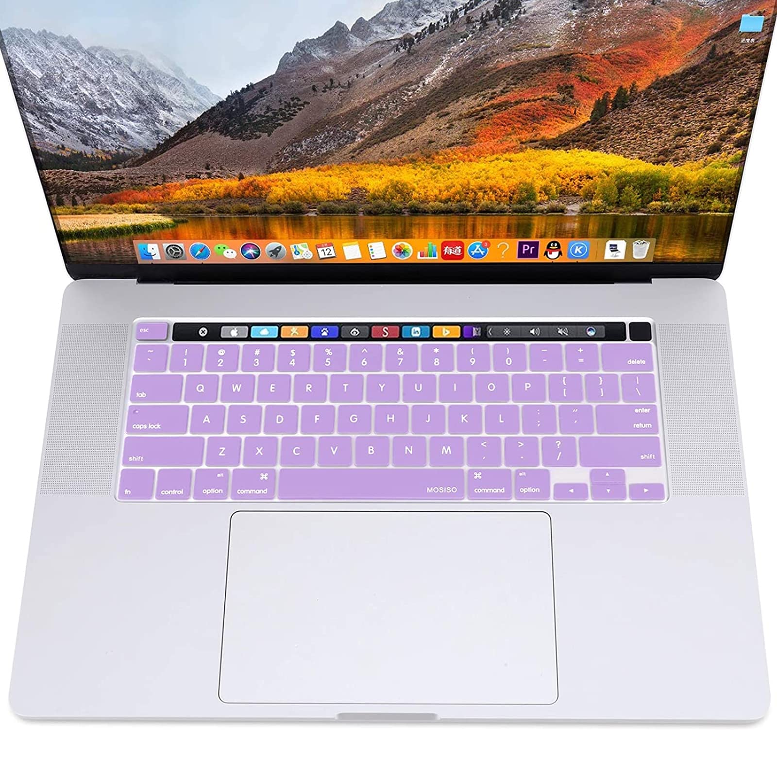 Keyboard Cover Skin For MacBook Pro 13 Pro 16 A2338 A2289 A2251 A2141 M1 M2 2020 to 2023 purple 7