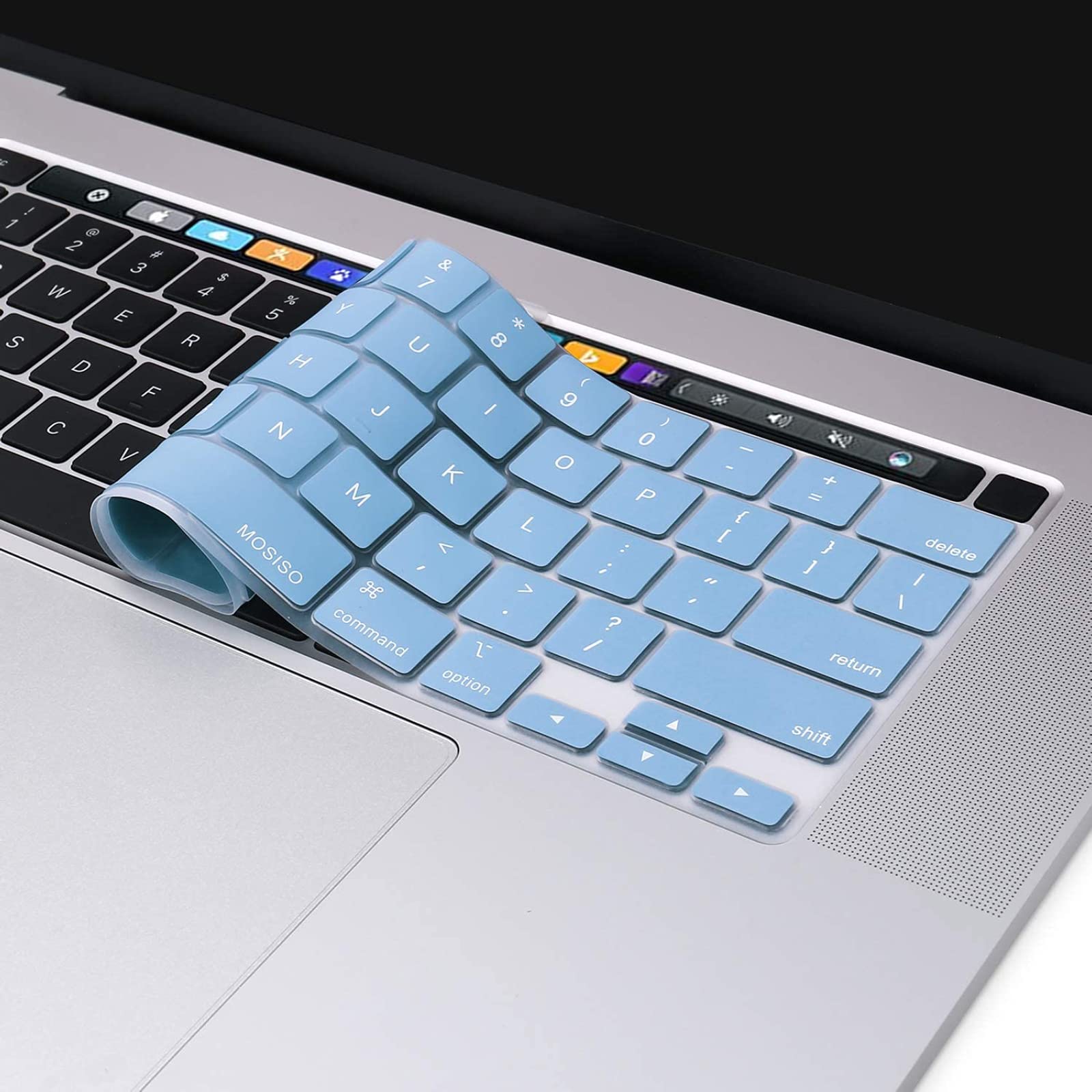 Keyboard Cover Skin For MacBook Pro 13 Pro 16 A2338 A2289 A2251 A2141 M1 M2 2020 to 2023 Sky Blue 5