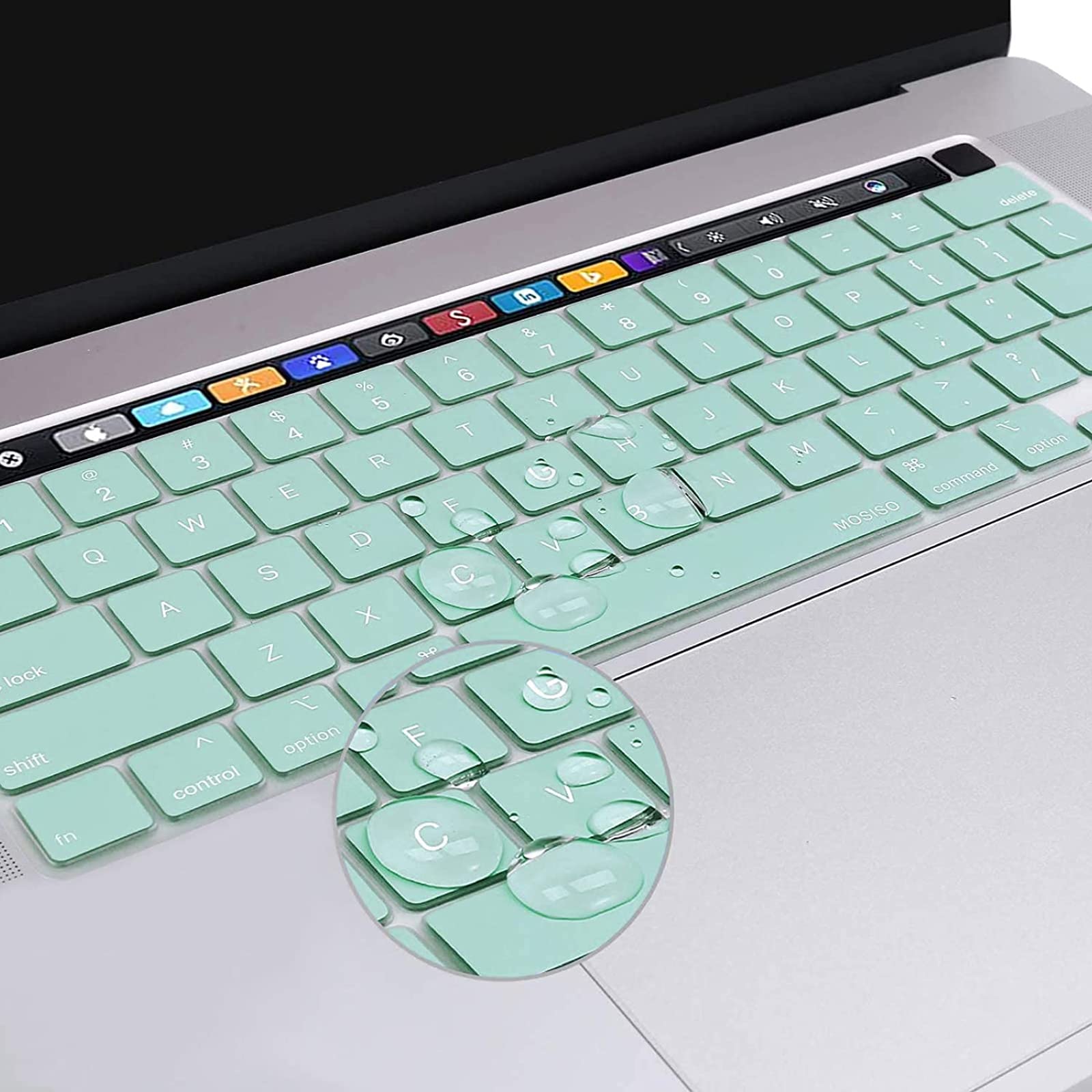 Keyboard Cover Skin For MacBook Pro 13 Pro 16 A2338 A2289 A2251 A2141 M1 M2 2020 to 2023 Mint Green 3