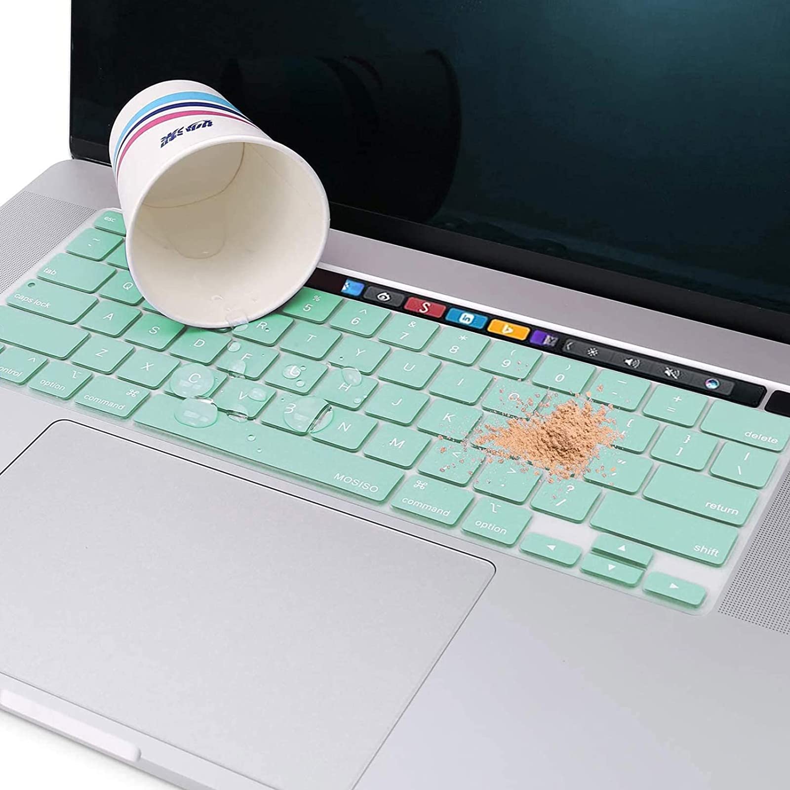 Keyboard Cover Skin For MacBook Pro 13 Pro 16 A2338 A2289 A2251 A2141 M1 M2 2020 to 2023 Mint Green 5