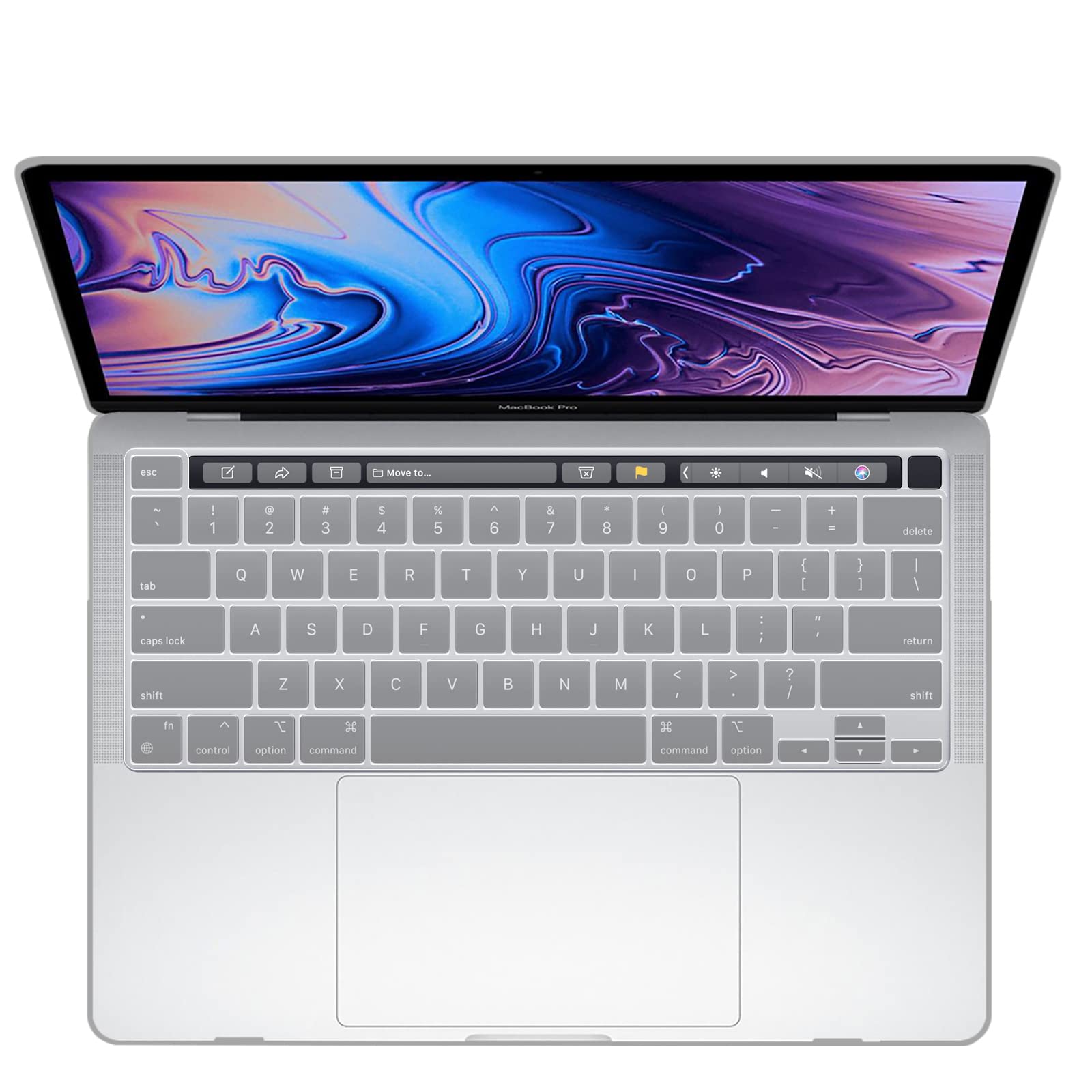 MacBook Pro 13 Inch Case 2016-2023 M1 M2 A2338 A2289 A2251 A2159 Hard Shell Case Keyboard Cover White 8