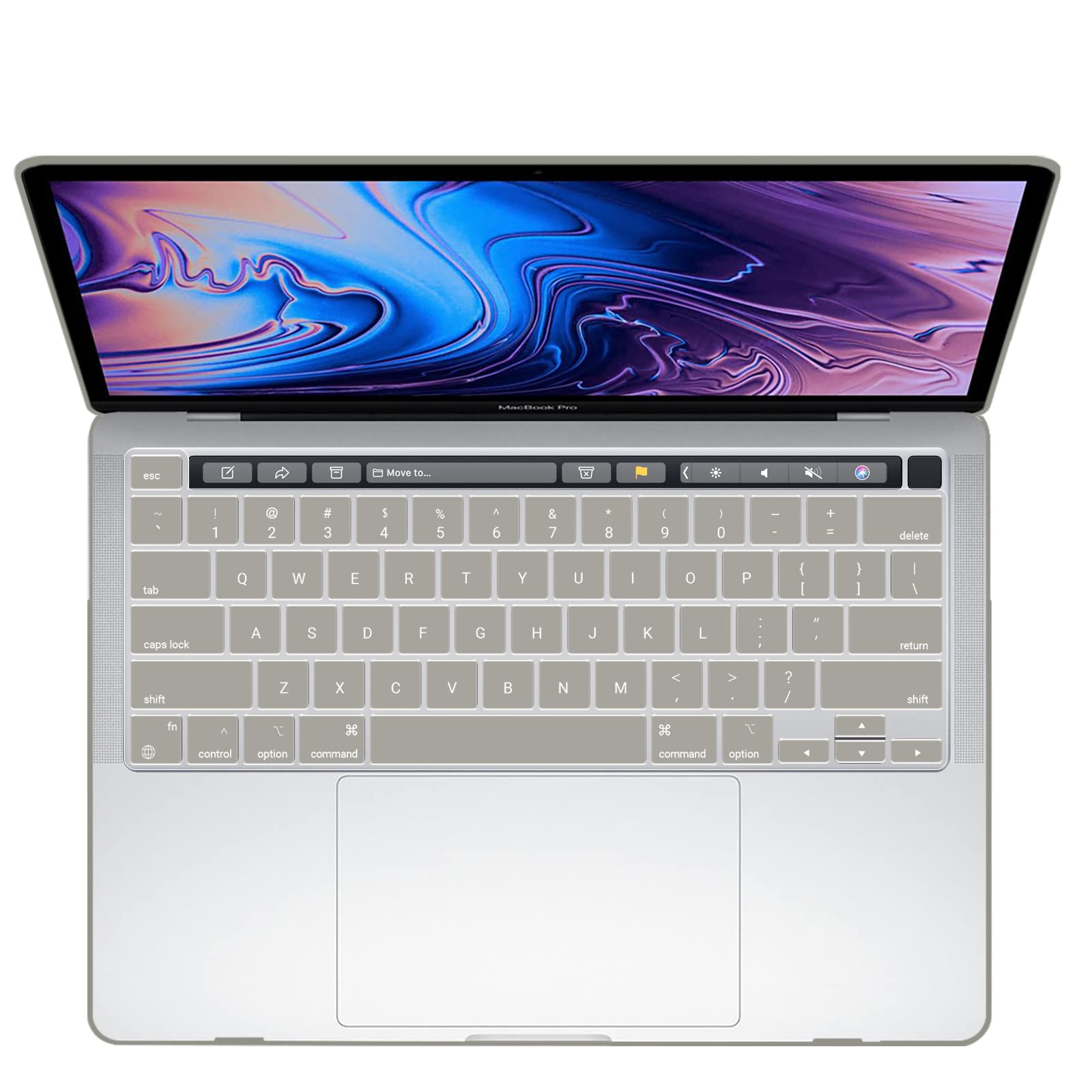 Suitable for  Grey MacBook Pro 13 Inch Case 2016-2023 M1 M2 A2338 A2289 A2251 A2159 Hard Shell Case Keyboard Cover 5