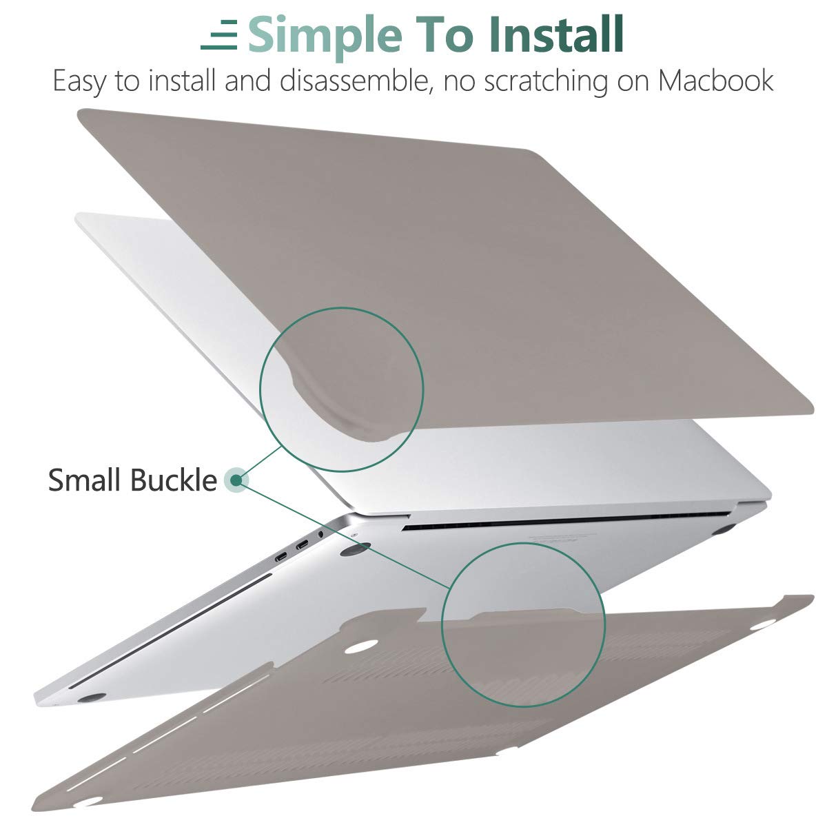 Suitable for  Grey MacBook Pro 13 Inch Case 2016-2023 M1 M2 A2338 A2289 A2251 A2159 Hard Shell Case Keyboard Cover 7