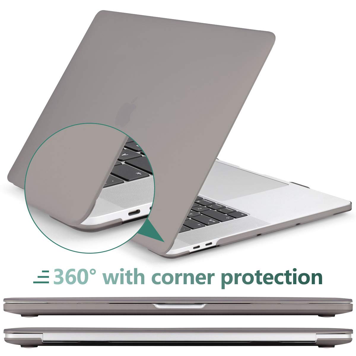 Suitable for  Grey MacBook Pro 13 Inch Case 2016-2023 M1 M2 A2338 A2289 A2251 A2159 Hard Shell Case Keyboard Cover 9