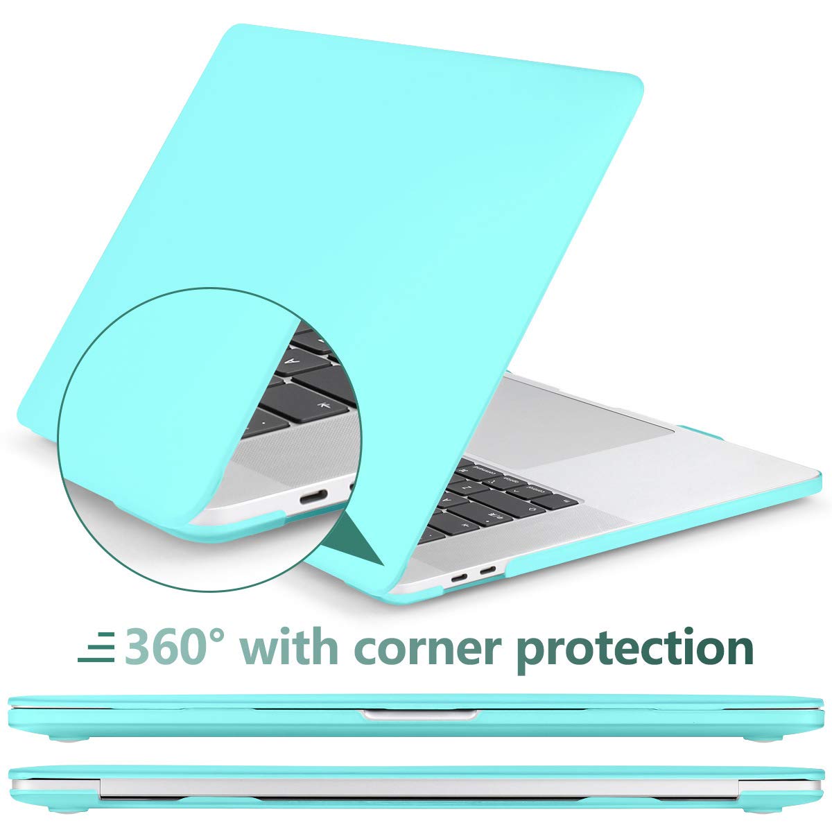 Turquoise MacBook Pro 13 Inch Case 2016-2023 M1 M2 A2338 A2289 A2251 A2159 Hard Shell Case Keyboard Cover 8