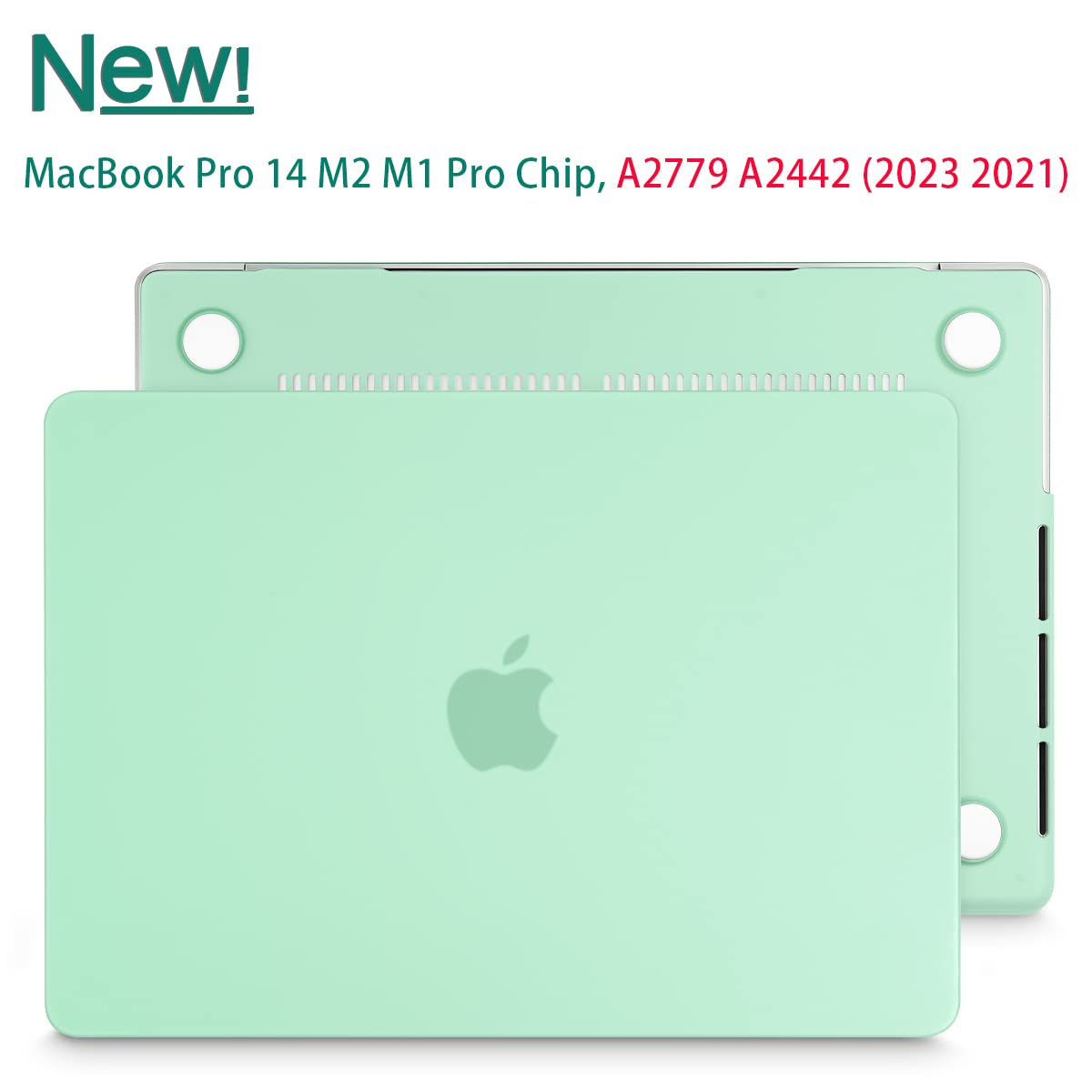 Suitable for  MacBook Pro 14 Max Inch Case 2023 2022 2021 M2 A2779 M1 A2442 Hardshell Case Keyboard Cover Green 8