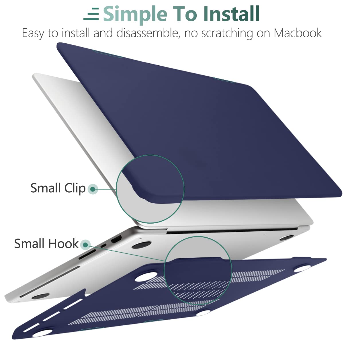 Suitable for  MacBook Pro 16 inch Case 2023 2022 2021 M2 A2780 A2485 M1 Pro/Max Hard Shell Case Keyboard Cover Blue 3