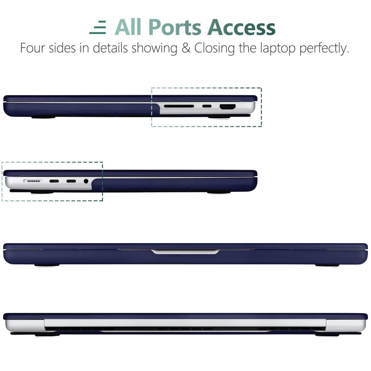 Suitable for  MacBook Pro 16 inch Case 2023 2022 2021 M2 A2780 A2485 M1 Pro/Max Hard Shell Case Keyboard Cover Blue 6