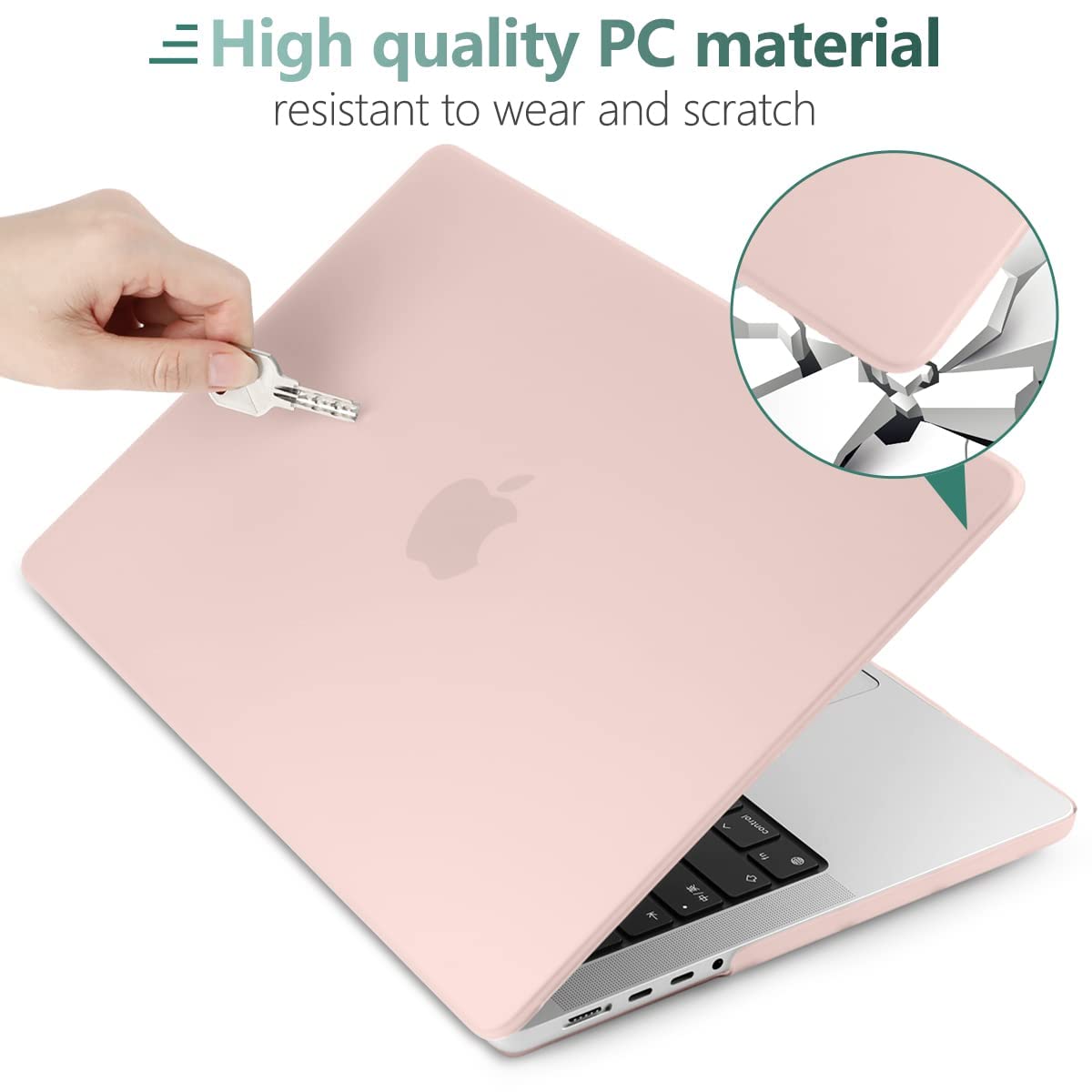 Suitable for  MacBook Pro 16 inch Case 2023 2022 2021 M2 A2780 A2485 M1 Pro/Max Hard Shell Case Keyboard Cover Sold Pink 5