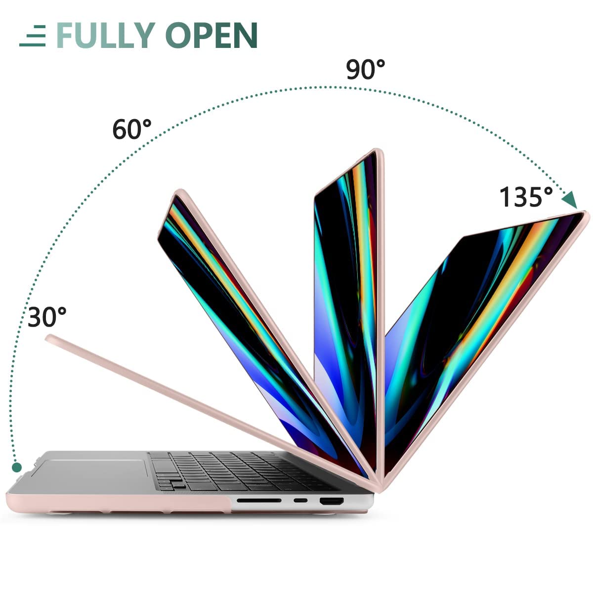 Suitable for  MacBook Pro 16 inch Case 2023 2022 2021 M2 A2780 A2485 M1 Pro/Max Hard Shell Case Keyboard Cover Sold Pink 7