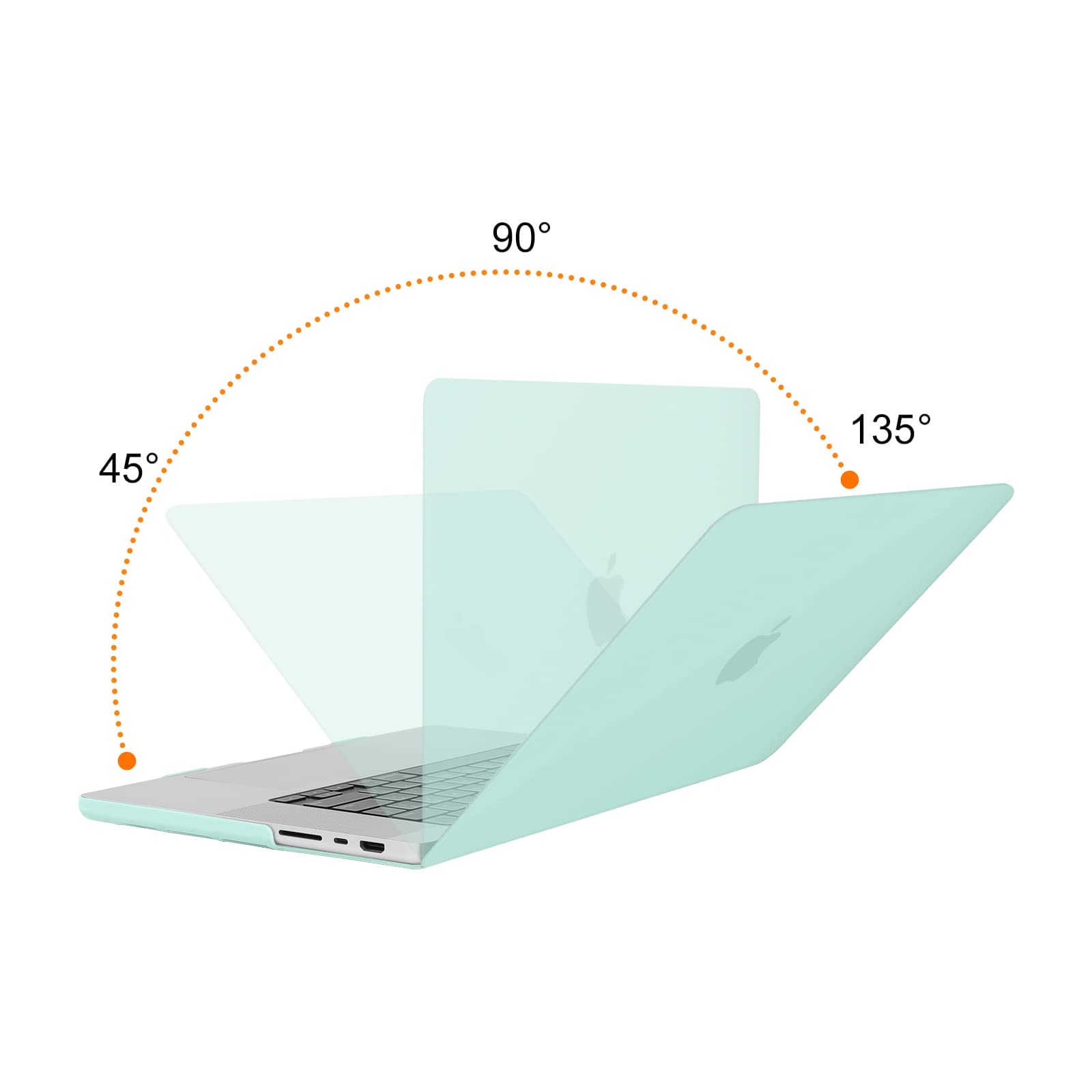 Suitable for  MacBook Pro 16 inch Case 2023 2022 2021 M2 A2780 A2485 M1 Pro/Max Hard Shell Case Keyboard Cover Green 3