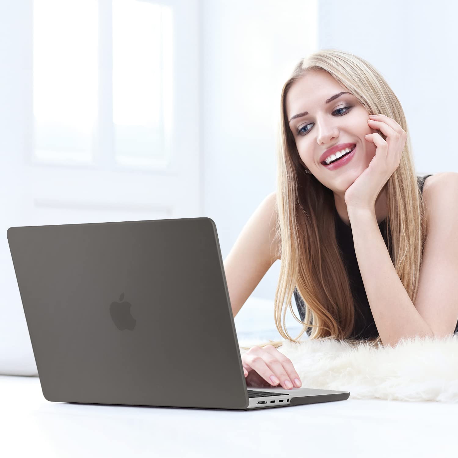 Suitable for  MacBook Pro 16 inch Case 2023 2022 2021 M2 A2780 A2485 M1 Pro/Max Hard Shell Case Keyboard Cover Grey 7