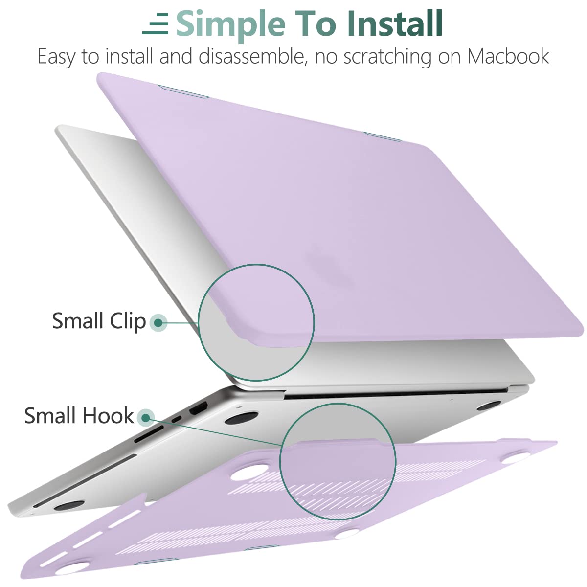 Suitable for  MacBook Pro 16 inch Case 2023 2022 2021 M2 A2780 A2485 M1 Pro/Max Hard Shell Case Keyboard Cover Purple 4