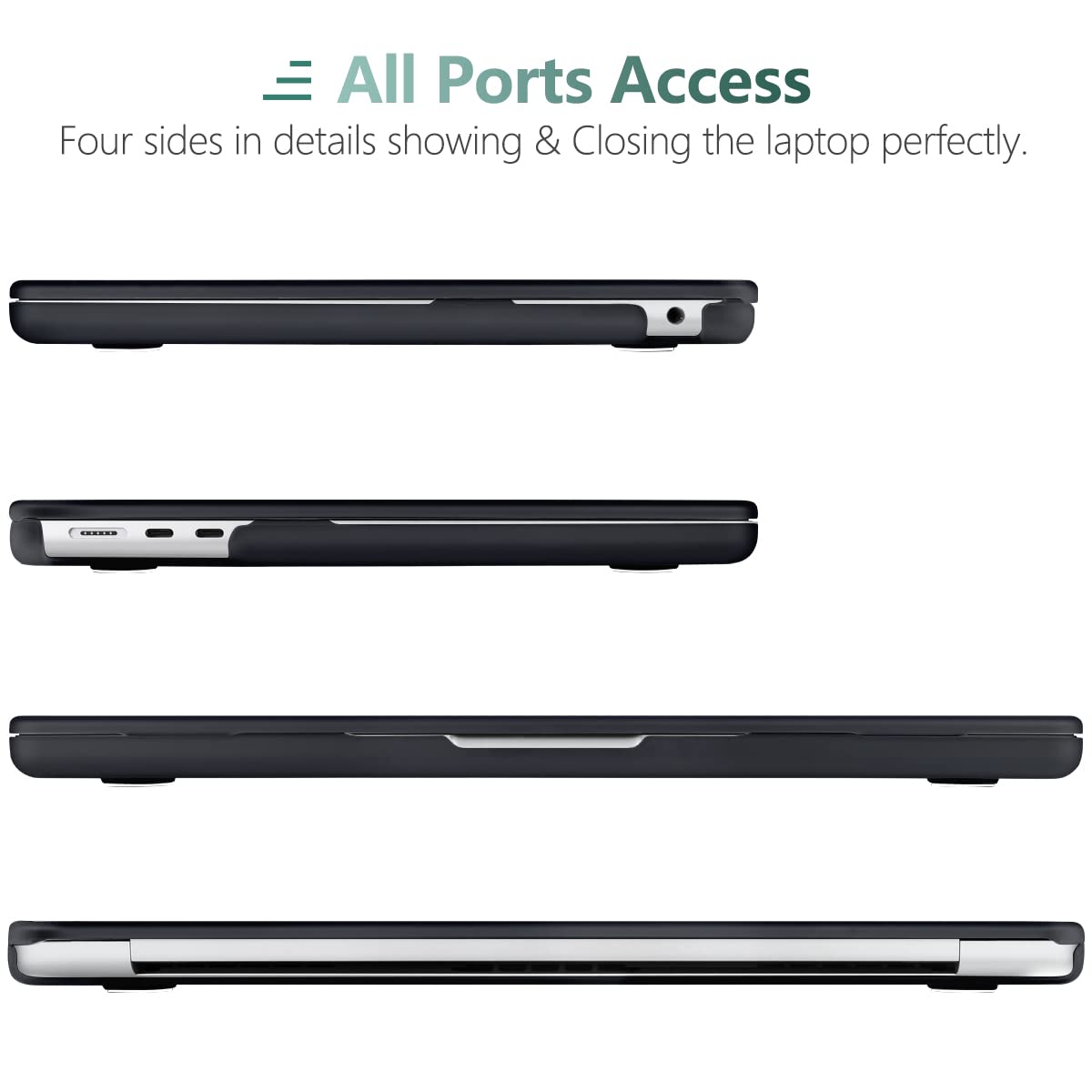 Suitable for  2023 2022 MacBook Air 13 inch case M2 Model A2681 Hard Shell Case Keyboard Cover Black 6
